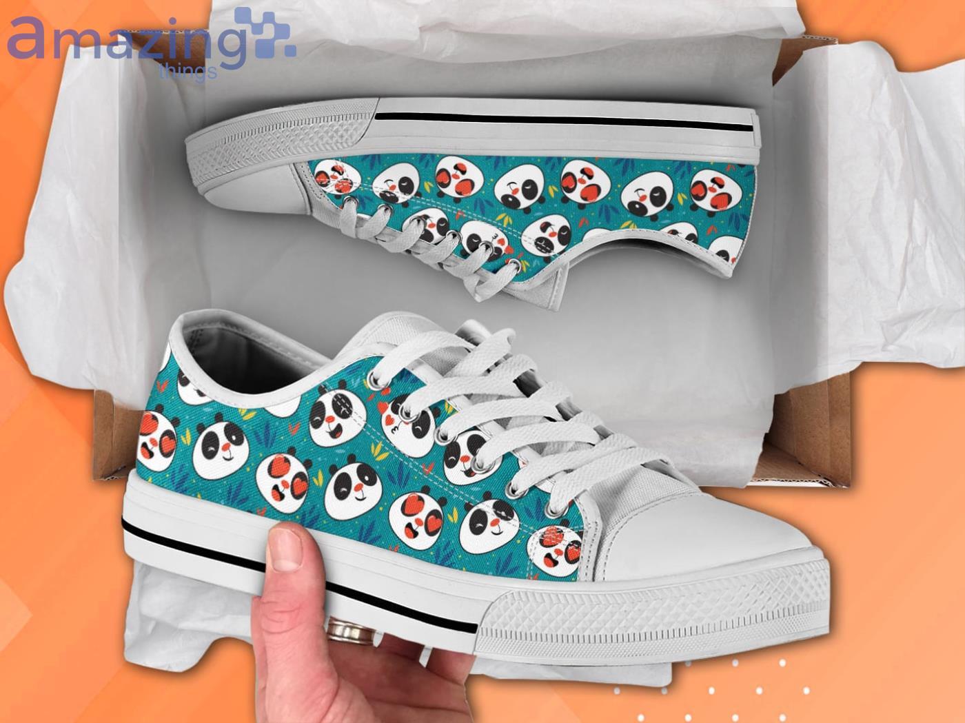 Panda Face Pattern Low Top Shoes Product Photo 1 Panda Face Pattern Low Top Shoes Product Photo 1