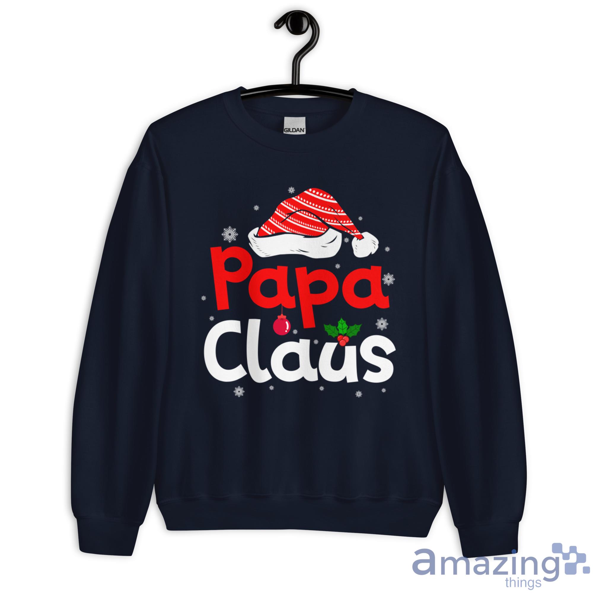 Papa Claus Santa Hat Christmas Shirt - G180 Unisex Heavy Blend Crewneck Sweatshirt-1