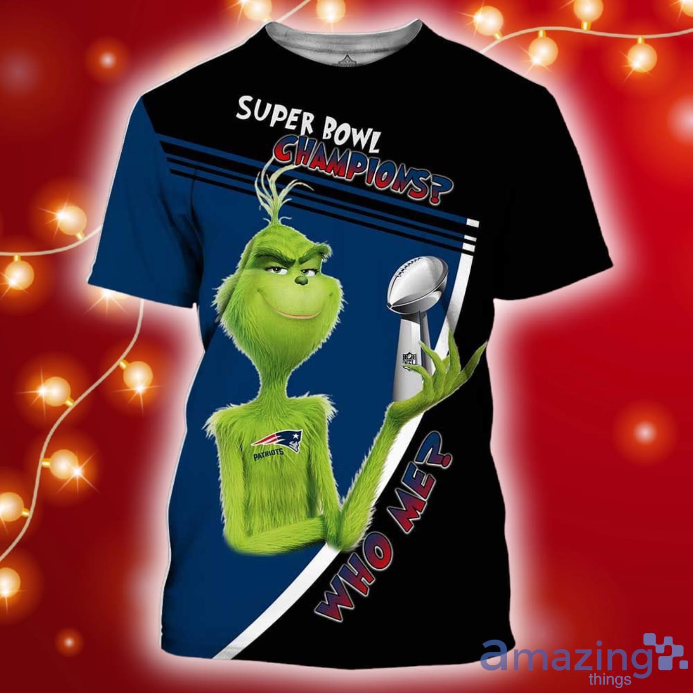 Patriots Grinch All Over Print 3D Shirt Product Photo 1