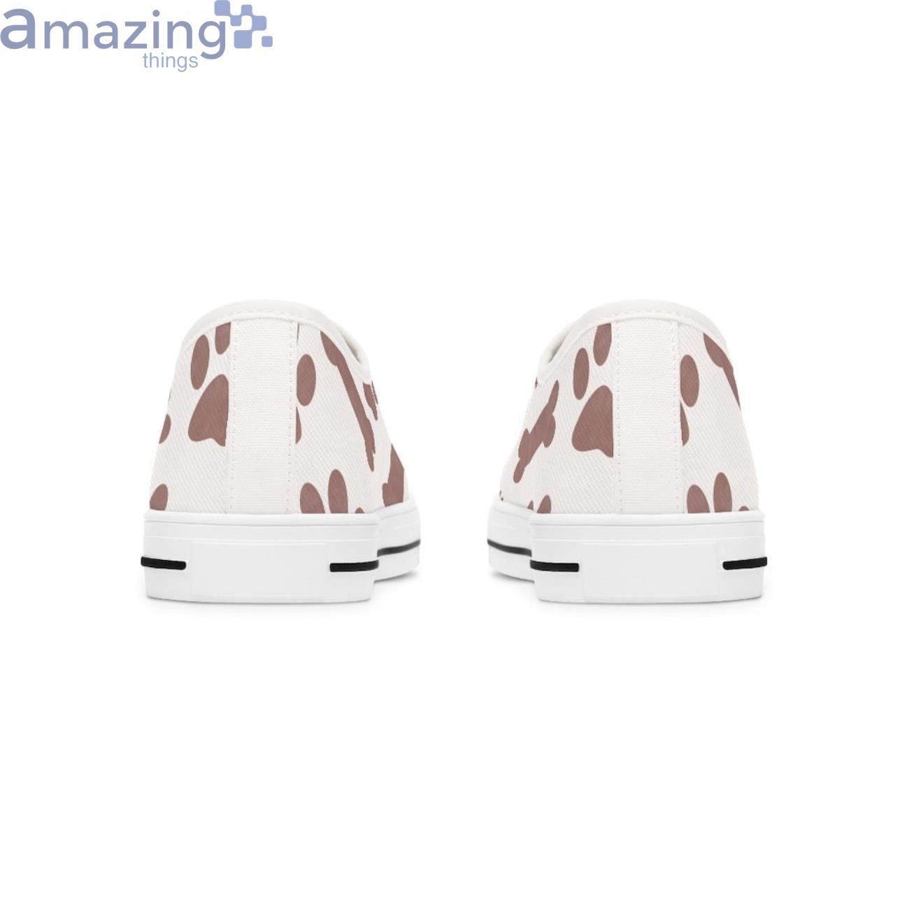 Paw Print Low Top Sneakers Paw Prints And Bones Sneakers Dog Lover Shoes image Paw Print Low Top Sneakers Paw Prints And Bones Sneakers Dog Lover Shoes Product Photo 3