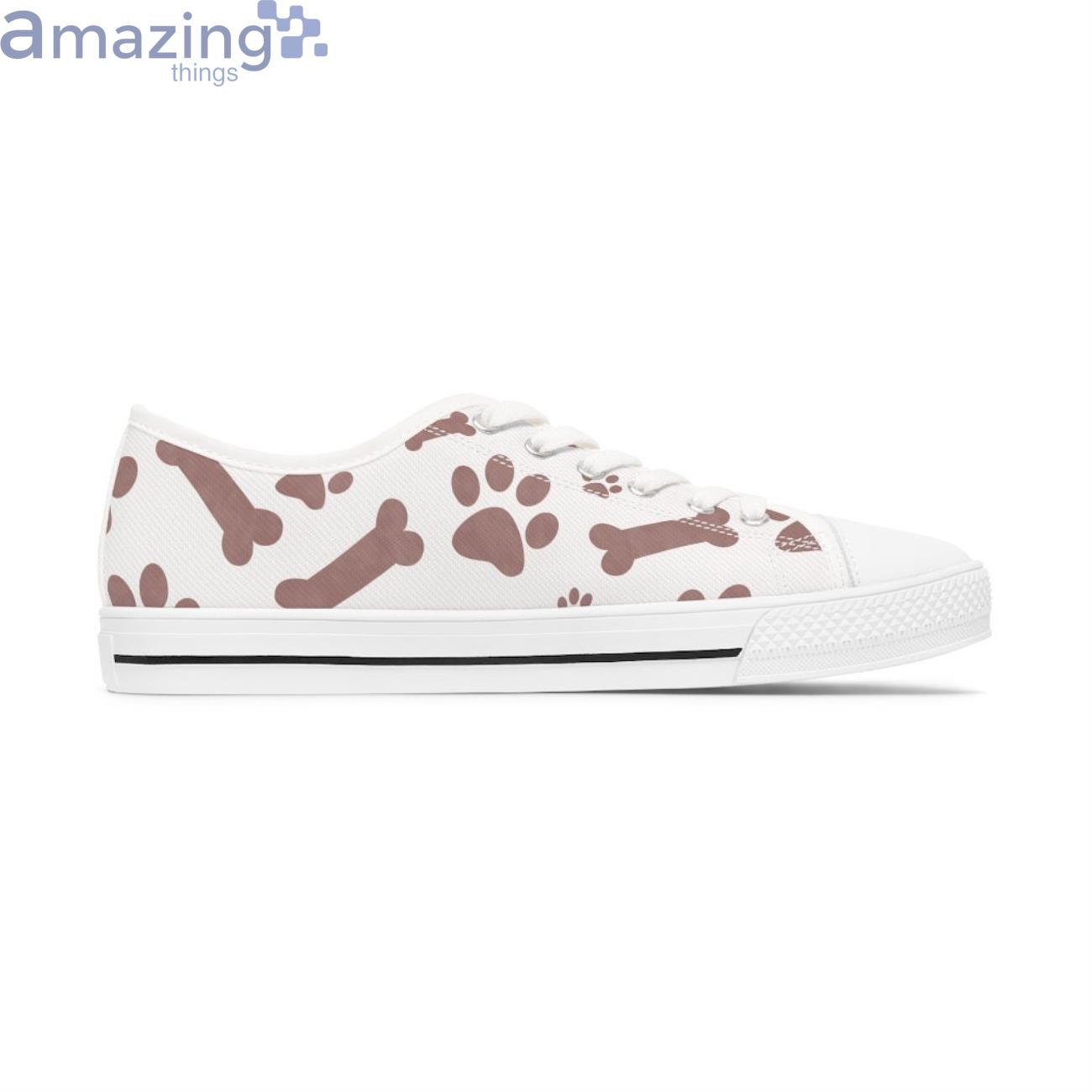Paw Print Low Top Sneakers Paw Prints And Bones Sneakers Dog Lover Shoes image Paw Print Low Top Sneakers Paw Prints And Bones Sneakers Dog Lover Shoes Product Photo 6