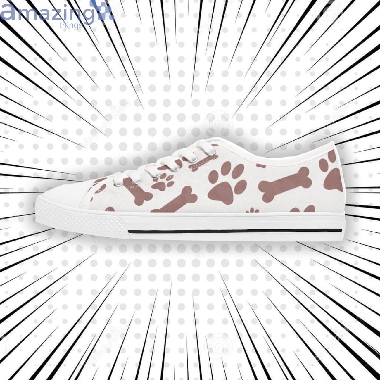 Paw Print Low Top Sneakers Paw Prints And Bones Sneakers Dog Lover Shoes Product Photo 1 Paw Print Low Top Sneakers Paw Prints And Bones Sneakers Dog Lover Shoes Product Photo 1