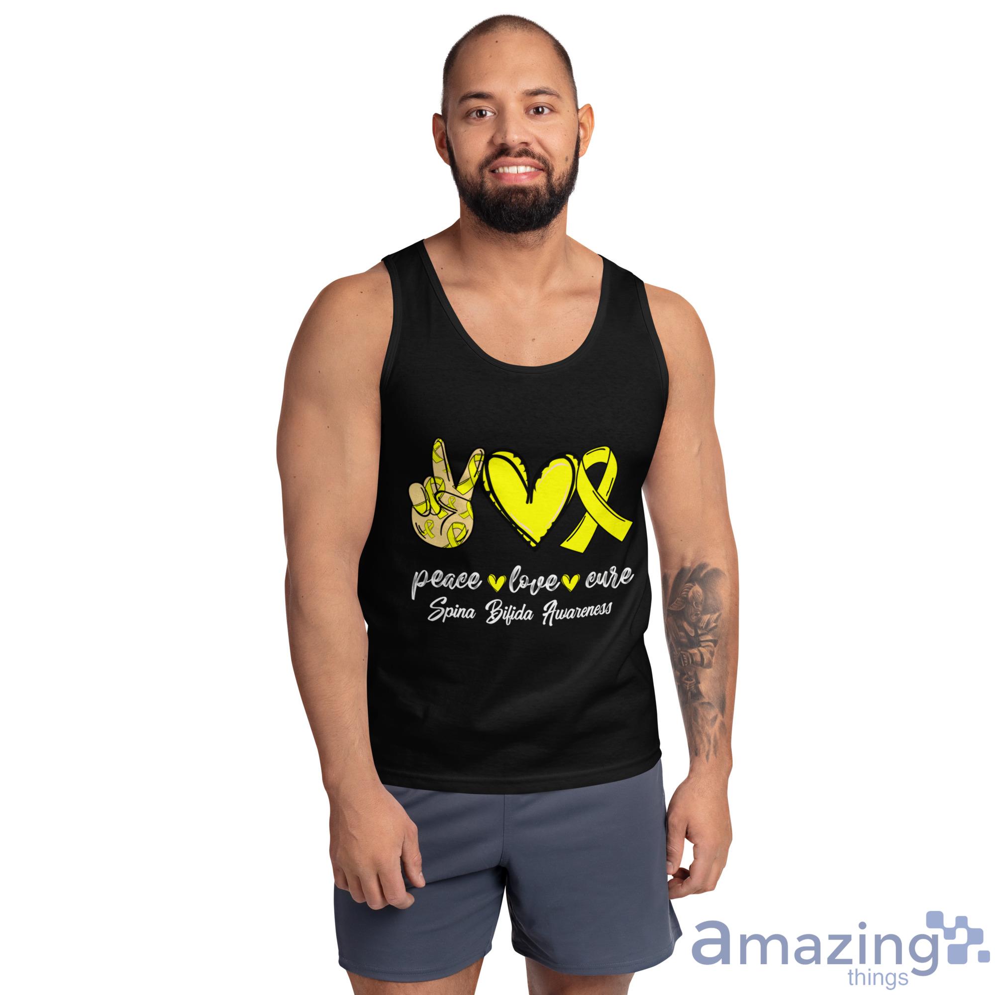 Peace Love Cure Spina Bilida Awareness Shirt image Peace Love Cure Spina Bilida Awareness Shirt - Ultra Cotton Tank Top