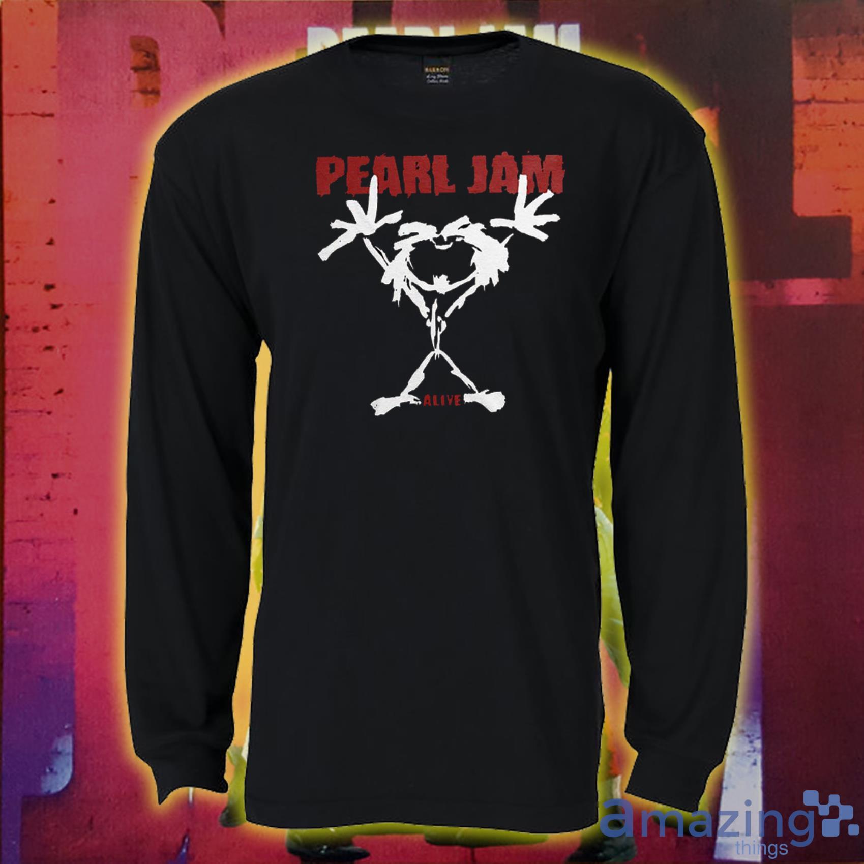 Pearl Jam Unisex T-Shirt: Stickman (Back Print) Small / Black