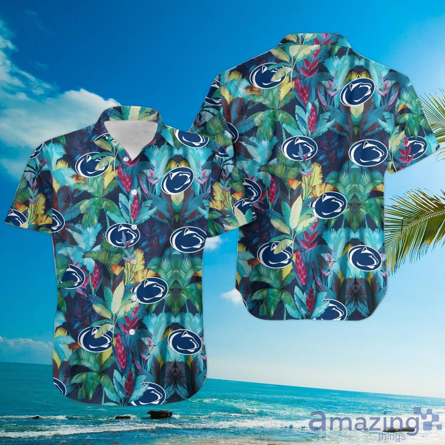 Penn State Nittany Lions Floral Tropical Hawaiian Shirt