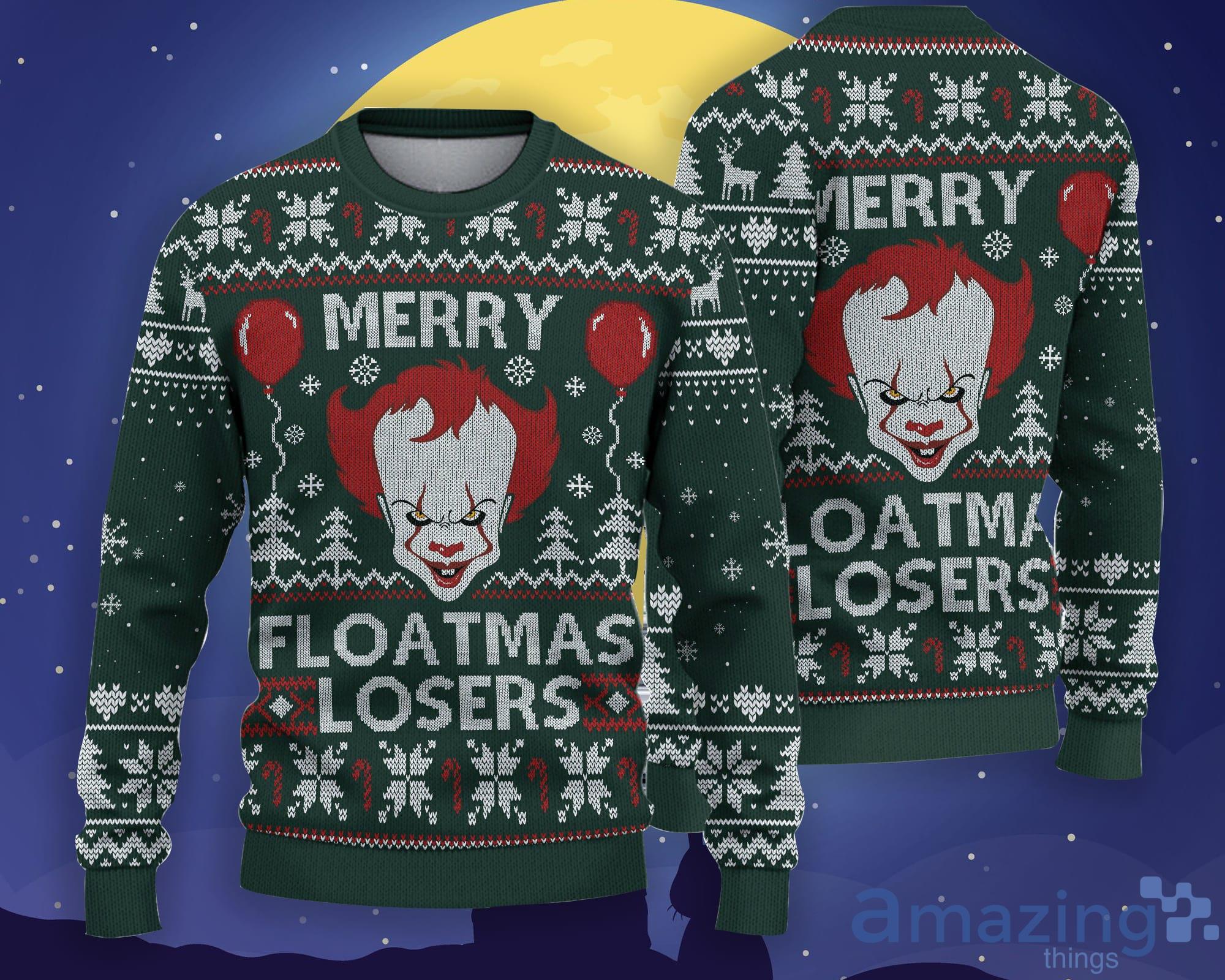 Penny Wise Floatmas Losers Horror Gift Ugly Christmas Sweater image Penny Wise Floatmas Losers Horror Gift Ugly Christmas Sweater Product Photo 2