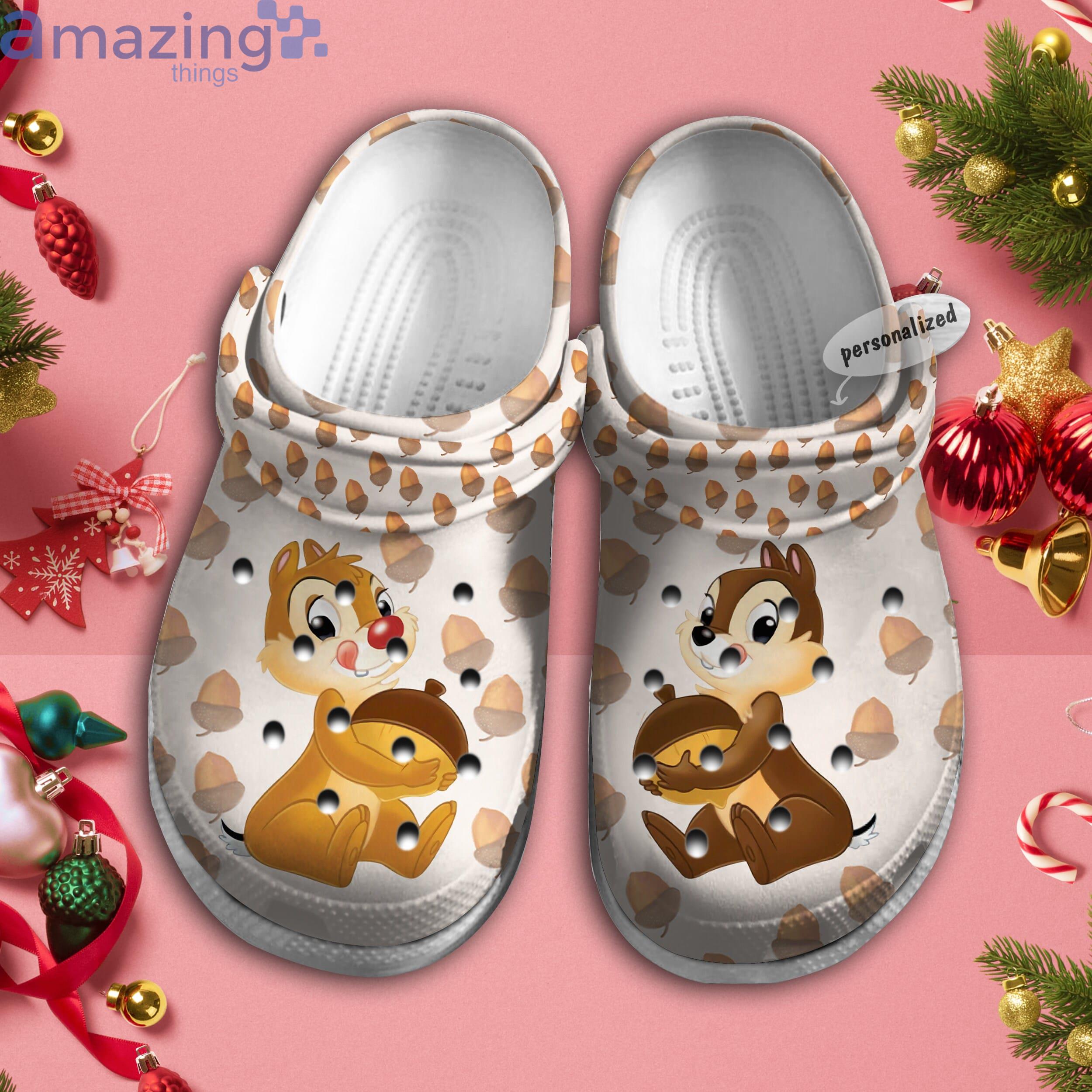 Personalized Name Chip and Dale Hazelnut Pattern Disney Cartoon Clog For Men And Women Product Photo 1