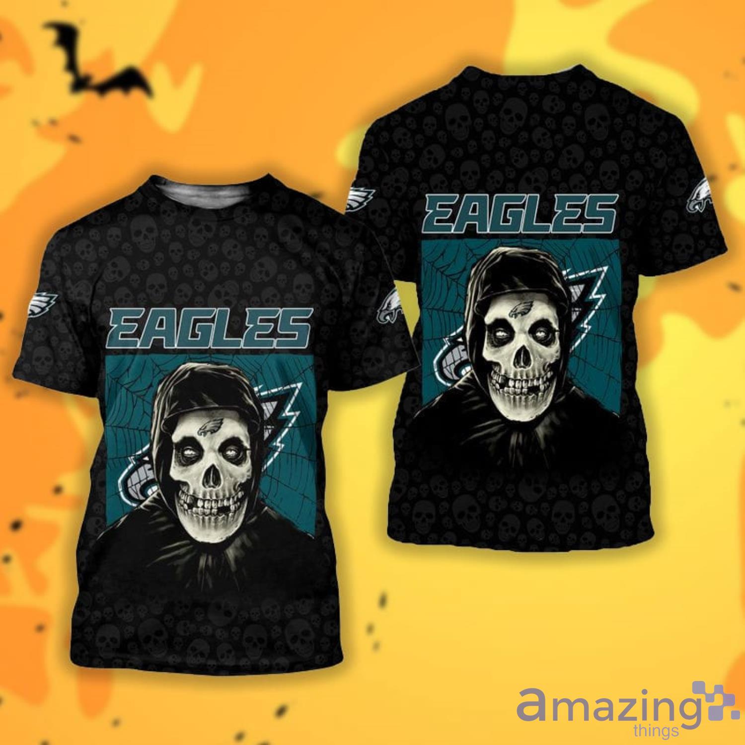 Philadelphia Eagles T shirt 3D Halloween Horror For Men And Women -  Freedomdesign