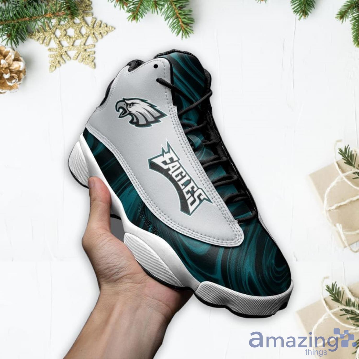 Philadelphia Eagles Marble Pattern Air Jordan 13 Shoes For Fans image Philadelphia Eagles Marble Pattern Air Jordan 13 Shoes For Fans Product Photo 3