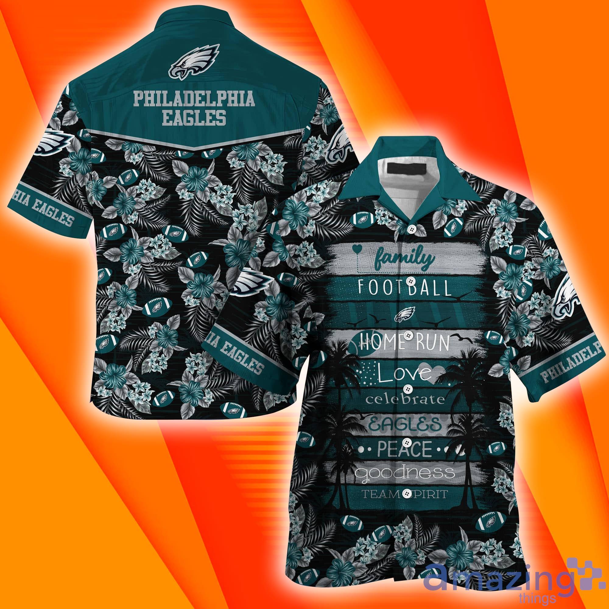 Philadelphia Eagles NFL Family & Football Short Sleeves Hawaiian Shirt Product Photo 1