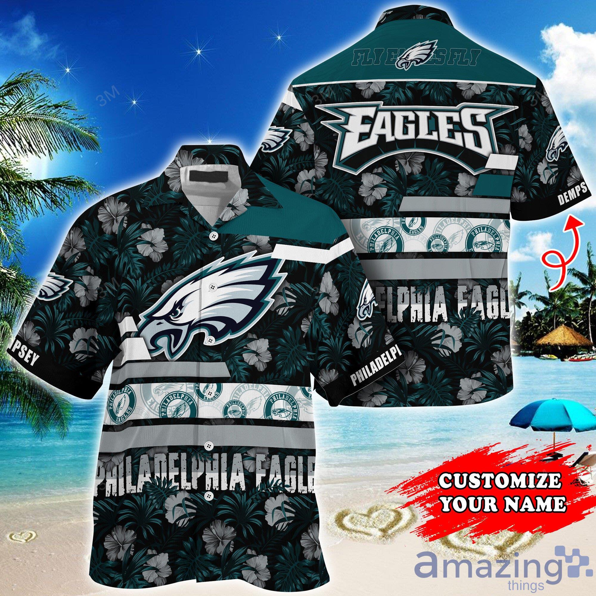 Philadelphia Eagles NFL Personalized Tropical Habicus Pattern Short Sleeves Hawaiian Shirt Product Photo 1