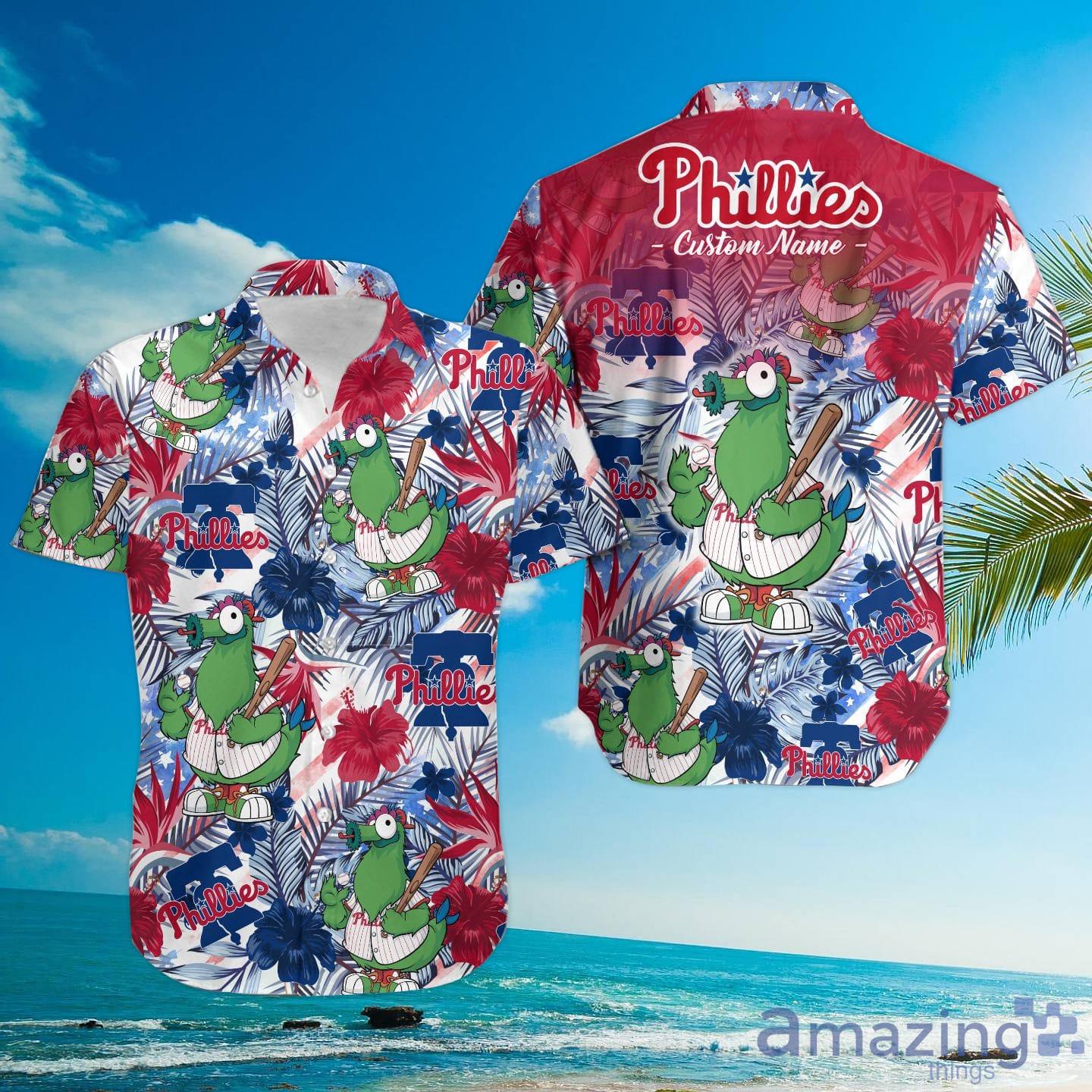 Personalized Philadelphia Phillies MLB Flower Summer Tropical Hawaiian Shirt  - YesItCustom