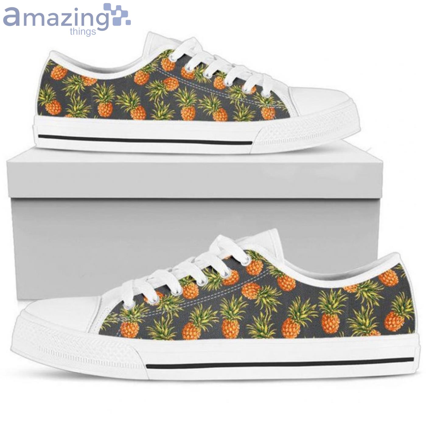 Pineapple Printed Pattern Low Top Shoes image Pineapple Printed Pattern Low Top Shoes Product Photo 2