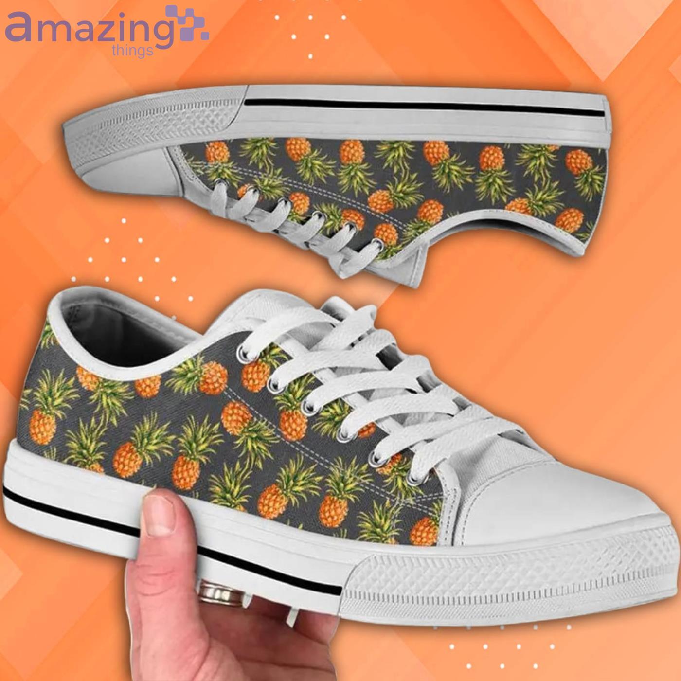 Pineapple Printed Pattern Low Top Shoes Product Photo 1 Pineapple Printed Pattern Low Top Shoes Product Photo 1