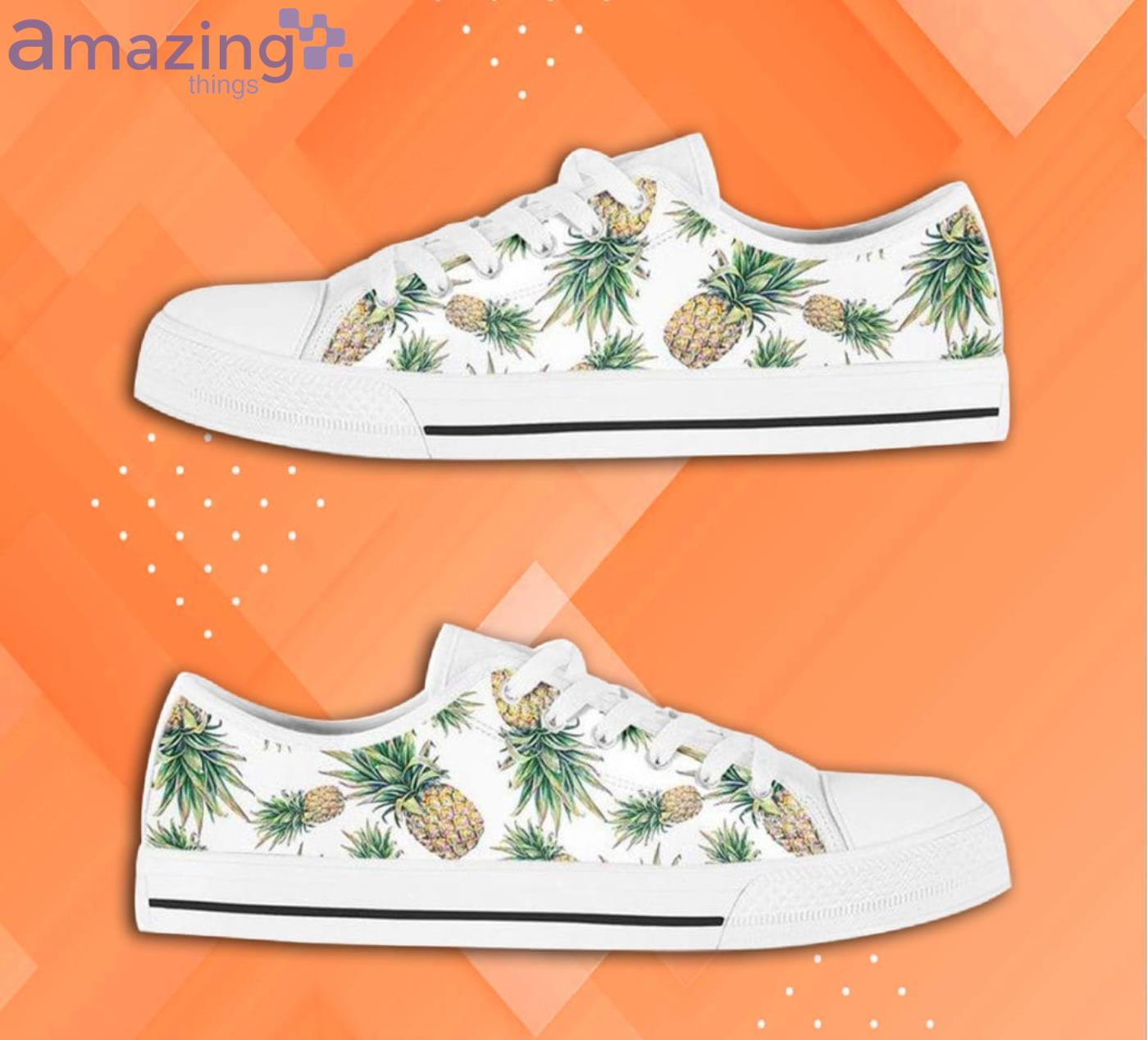 Pineapple Vegan Pattern Low Top Shoes image Pineapple Vegan Pattern Low Top Shoes Product Photo 2