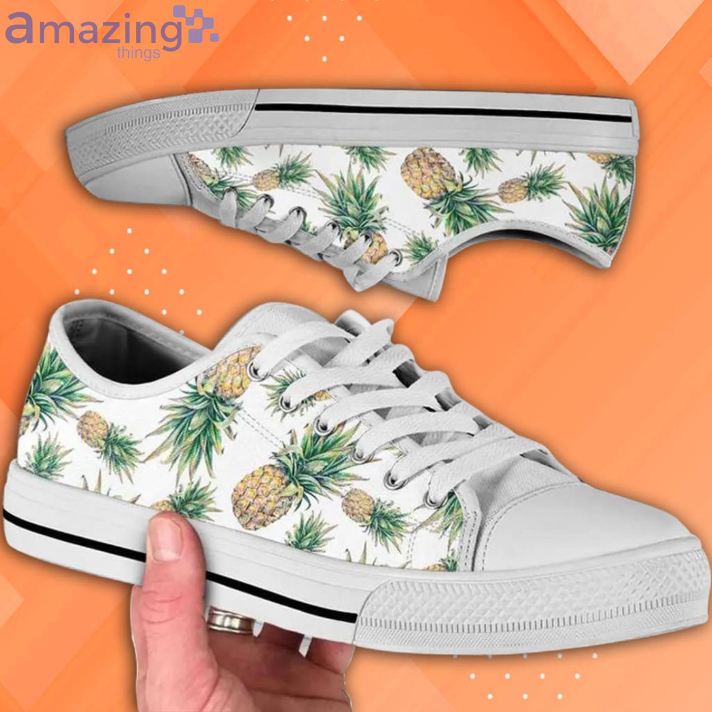 Pineapple Vegan Pattern Low Top Shoes Product Photo 1 Pineapple Vegan Pattern Low Top Shoes Product Photo 1