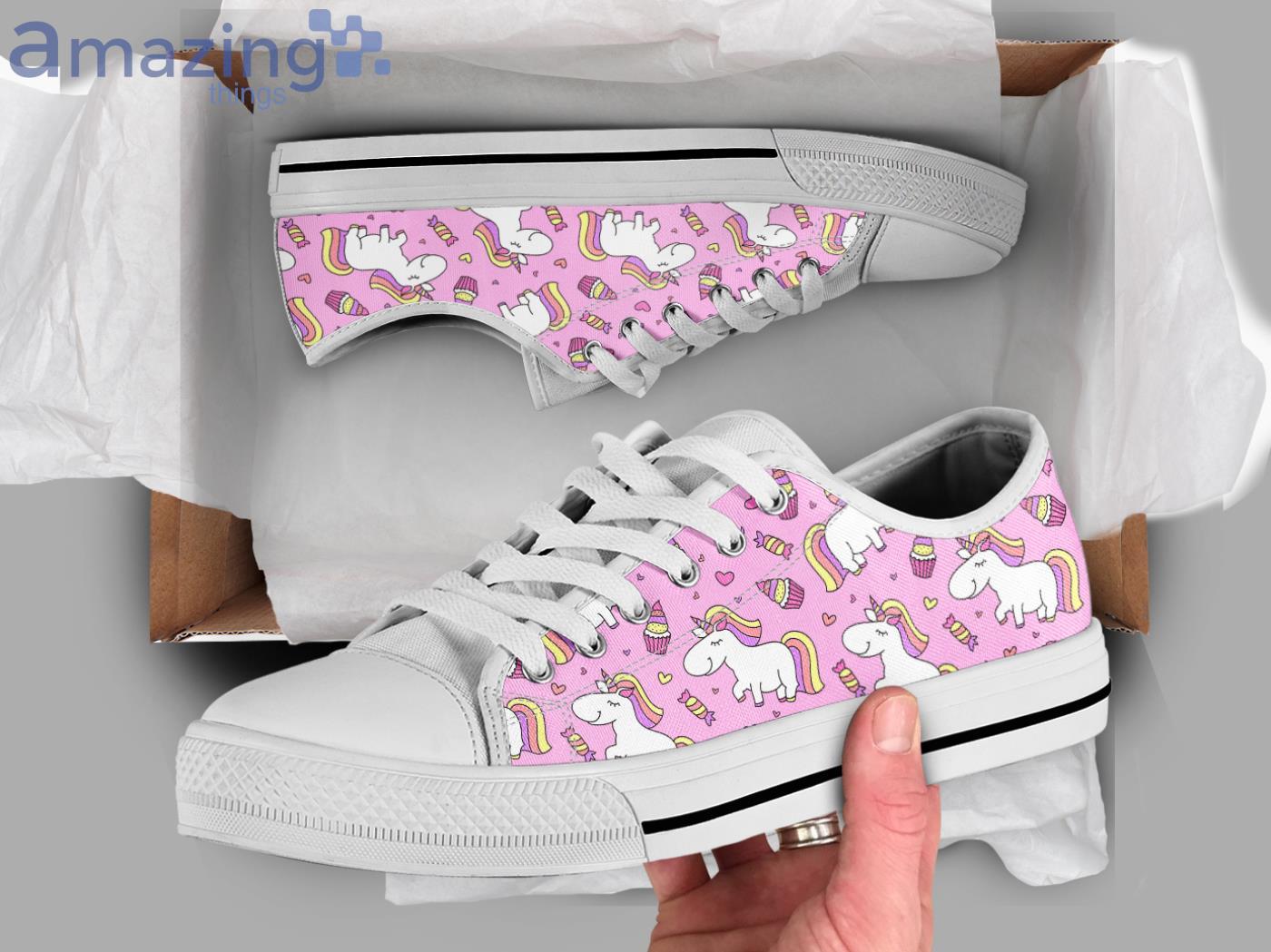 Pink Unicorn Pattern Low Top Shoes Fme Product Photo 1 Pink Unicorn Pattern Low Top Shoes Fme Product Photo 1