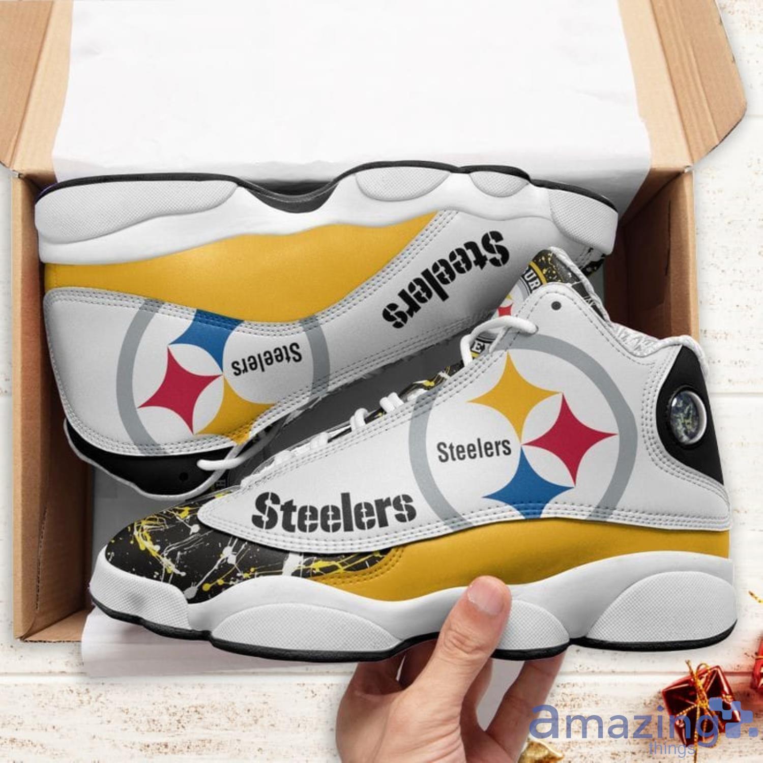 Pittsburgh Steelers Team Nfl Football Big Logo Air Jordan 13