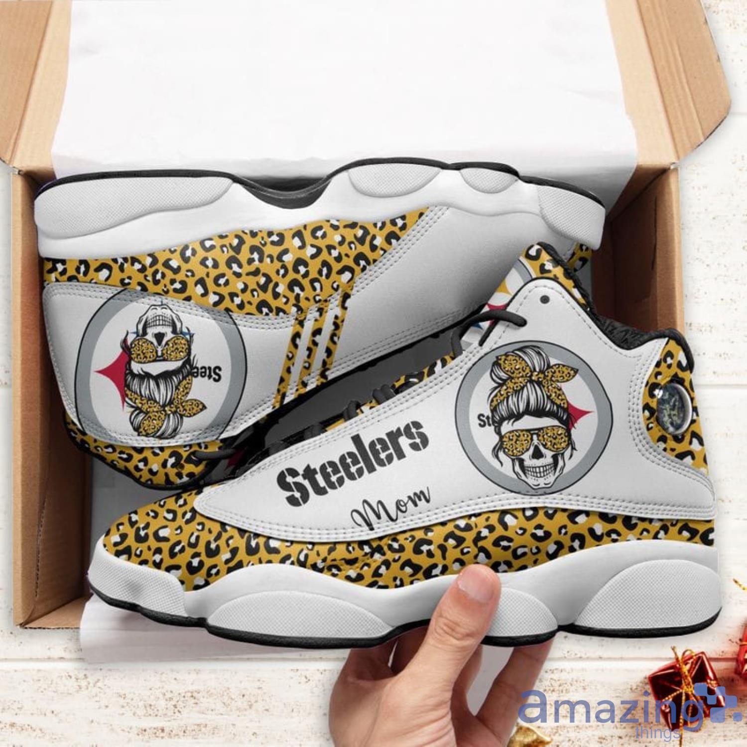 Pittsburgh Steelers Camo Pattern Air Jordan 13 Shoes For Fans