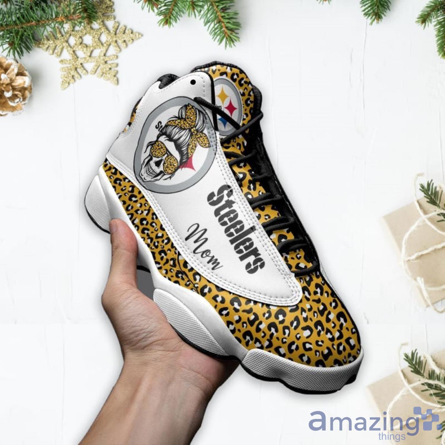 Pittsburgh Steelers Camo Pattern Air Jordan 13 Shoes For Fans