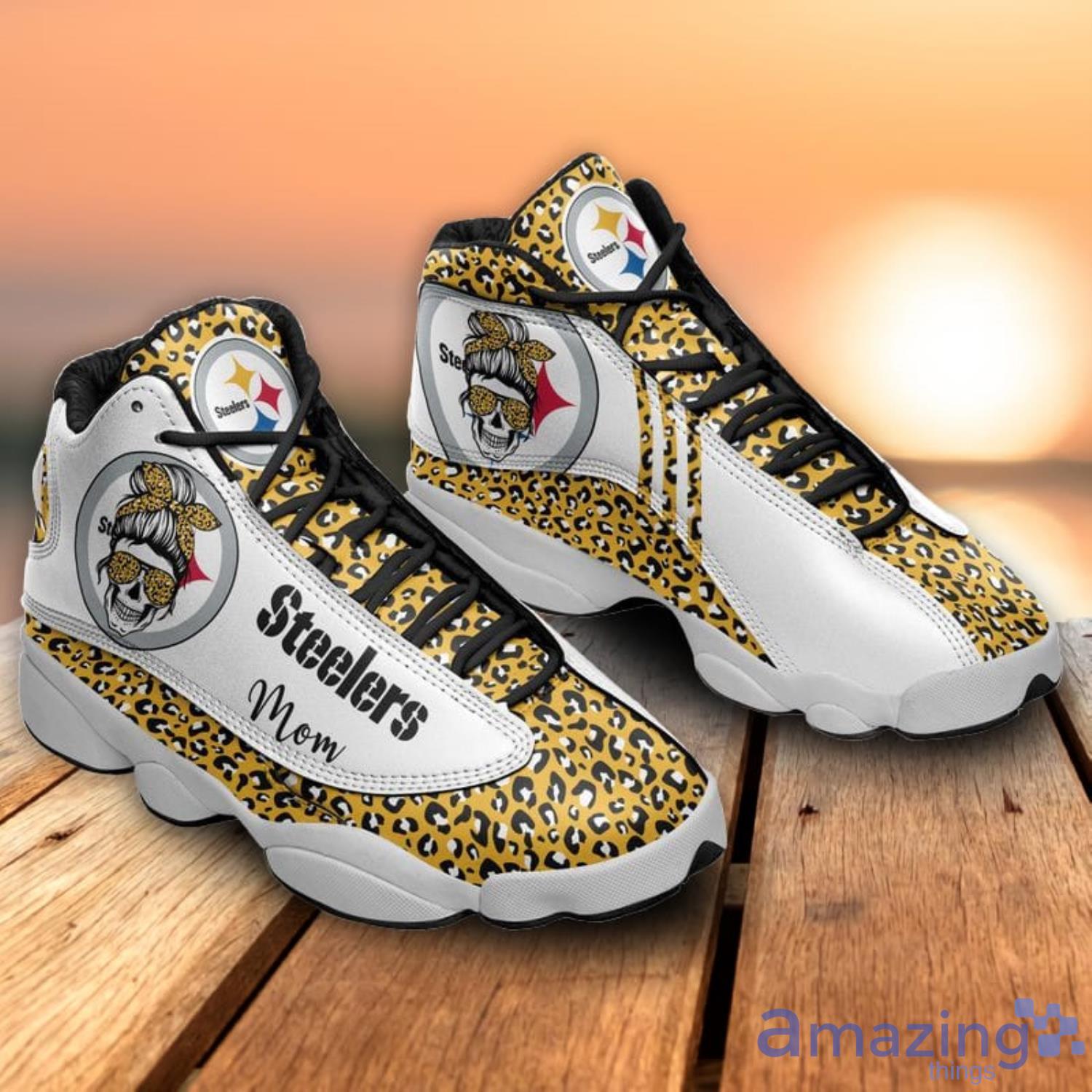 Pittsburgh Steelers Camo Pattern Air Jordan 13 Shoes For Fans