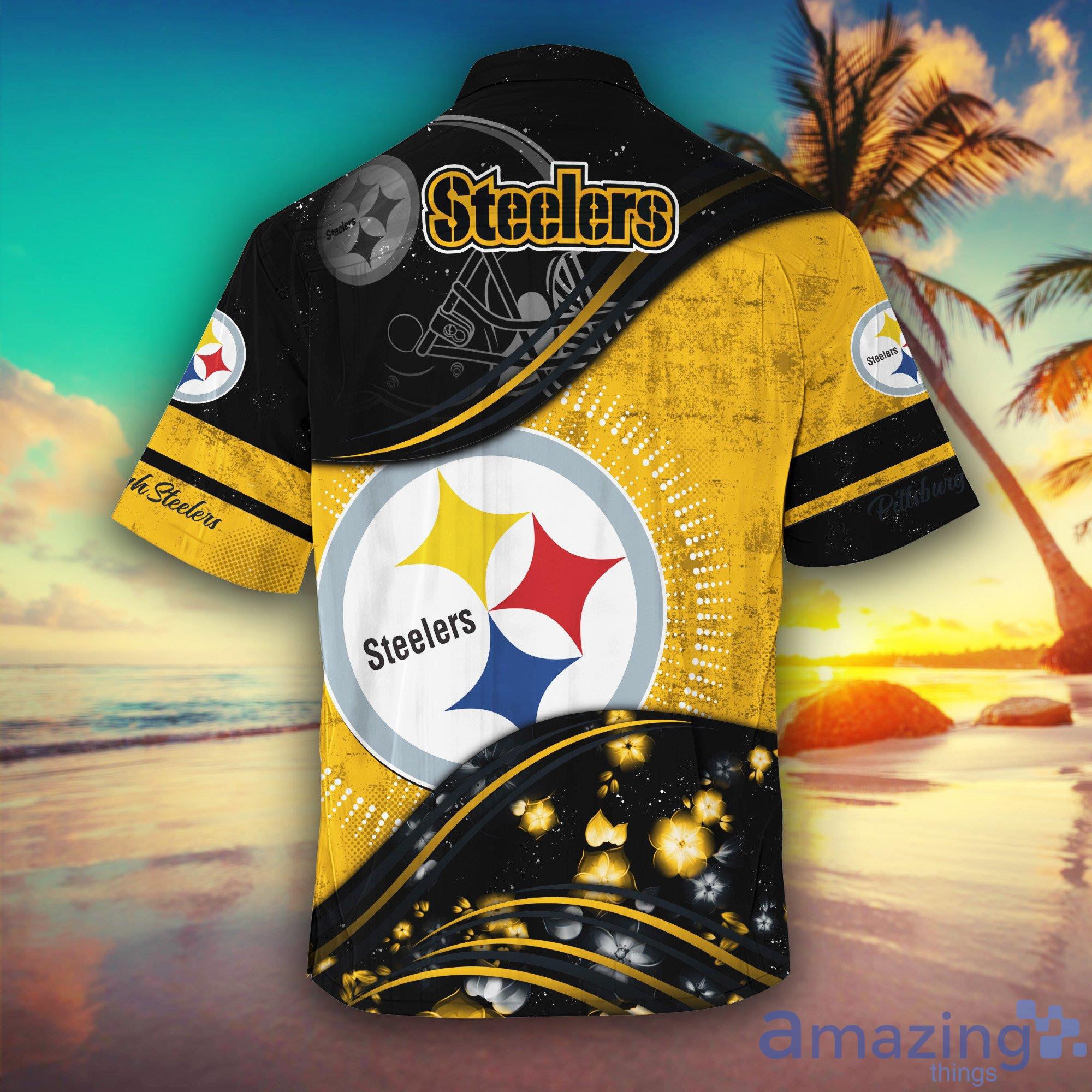 Pittsburgh Steelers Hawaiian Shirts flower Men And Women For Fans -  Banantees