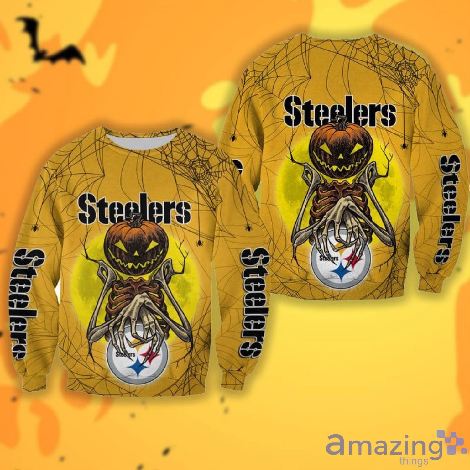 Pittsburgh Steelers Pumpskin Monster Halloween 3D All Over Printed Shirts