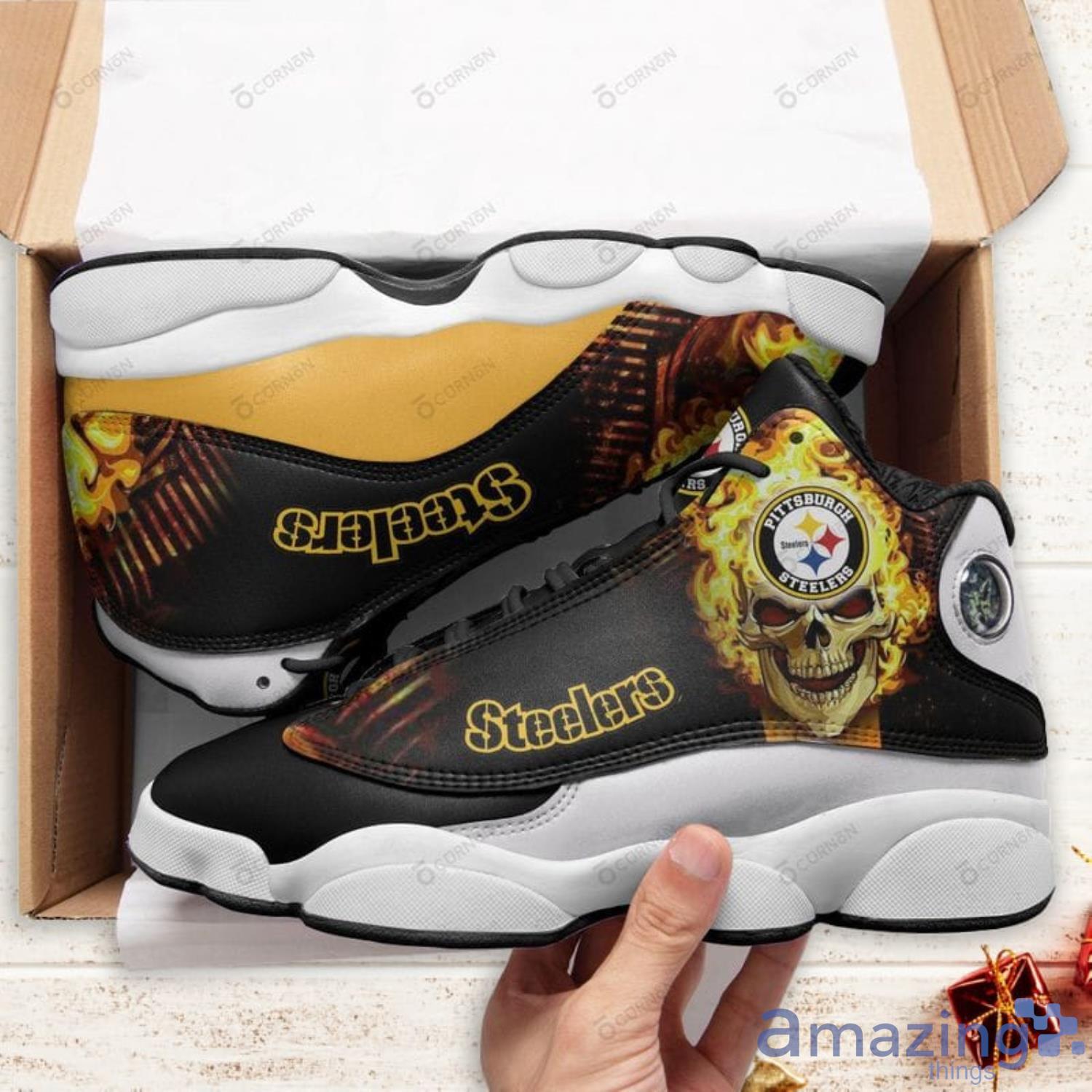 Pittsburgh Steelers Football Jordan 13 Sneakers 