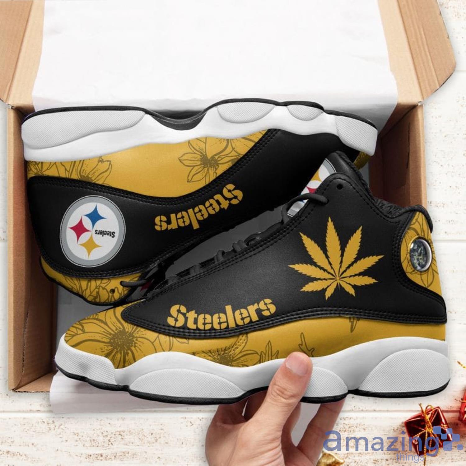 Pittsburgh Steelers Logo Air Jordan 13 Shoes For Fans