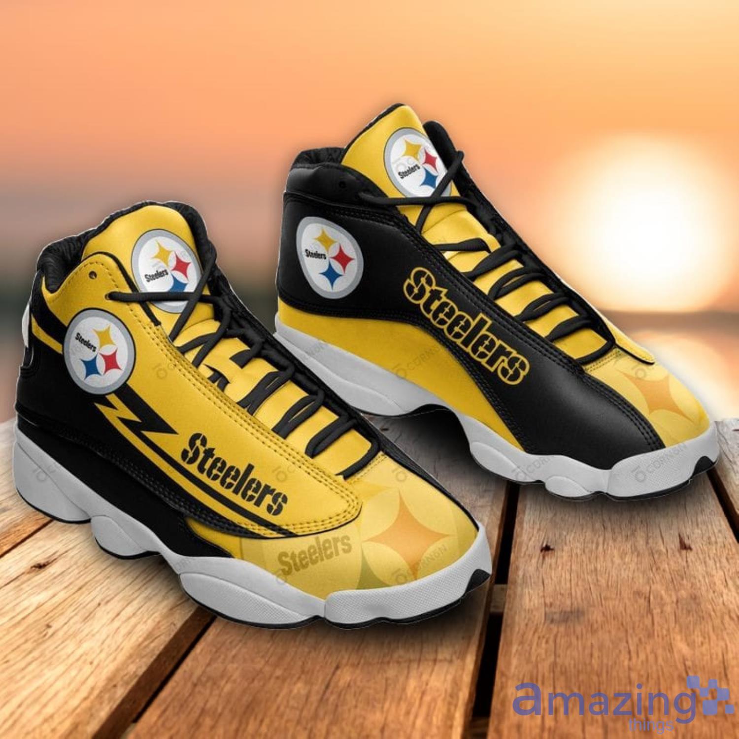 Pittsburgh Steelers Football Jordan 13 Sneakers 