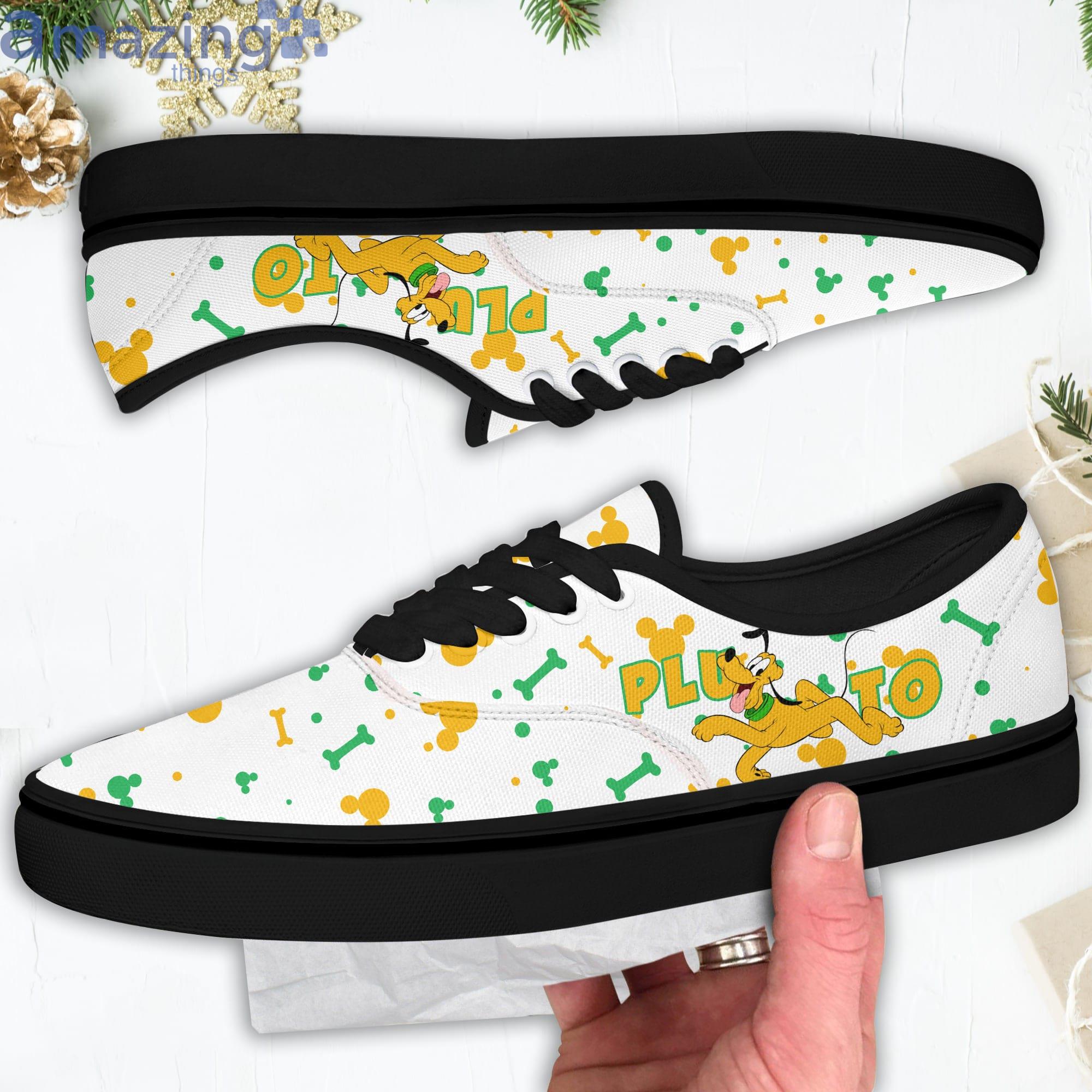 Pluto Dog Logo Orange Greens Disney Cartoon Low Top Slip On Lace Up Canvas Vans Shoes image Pluto Dog Logo Orange Greens Disney Cartoon Low Top Slip On Lace Up Canvas Vans Shoes Product Photo 2