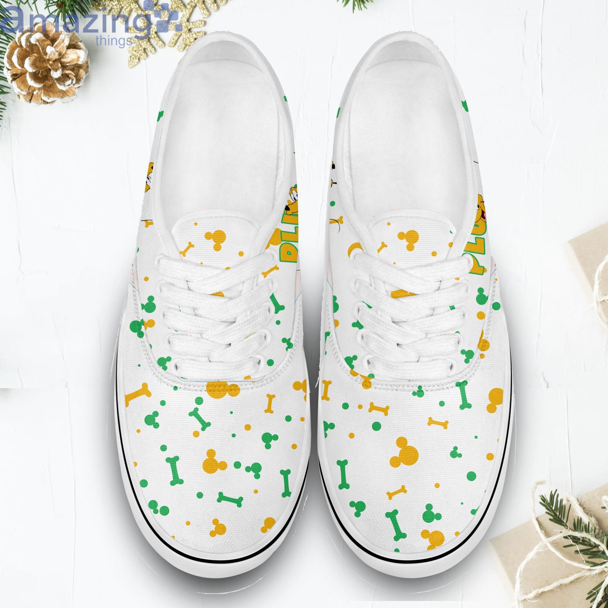 Pluto Dog Logo Orange Greens Disney Cartoon Low Top Slip On Lace Up Canvas Vans Shoes image Pluto Dog Logo Orange Greens Disney Cartoon Low Top Slip On Lace Up Canvas Vans Shoes Product Photo 3