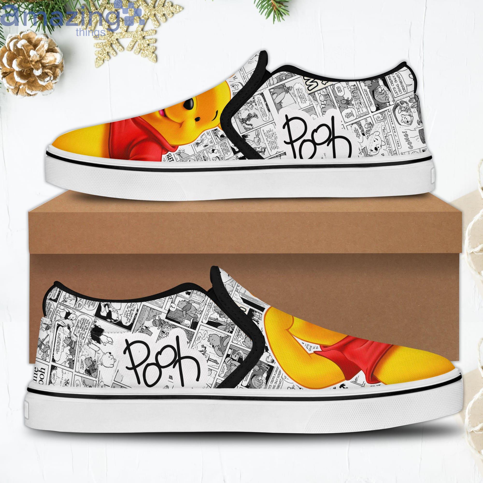 Pooh Bear Pooh Disney Cartoon Pooh Slip On Shoes image Pooh Bear Pooh Disney Cartoon Pooh Slip On Shoes Product Photo 2
