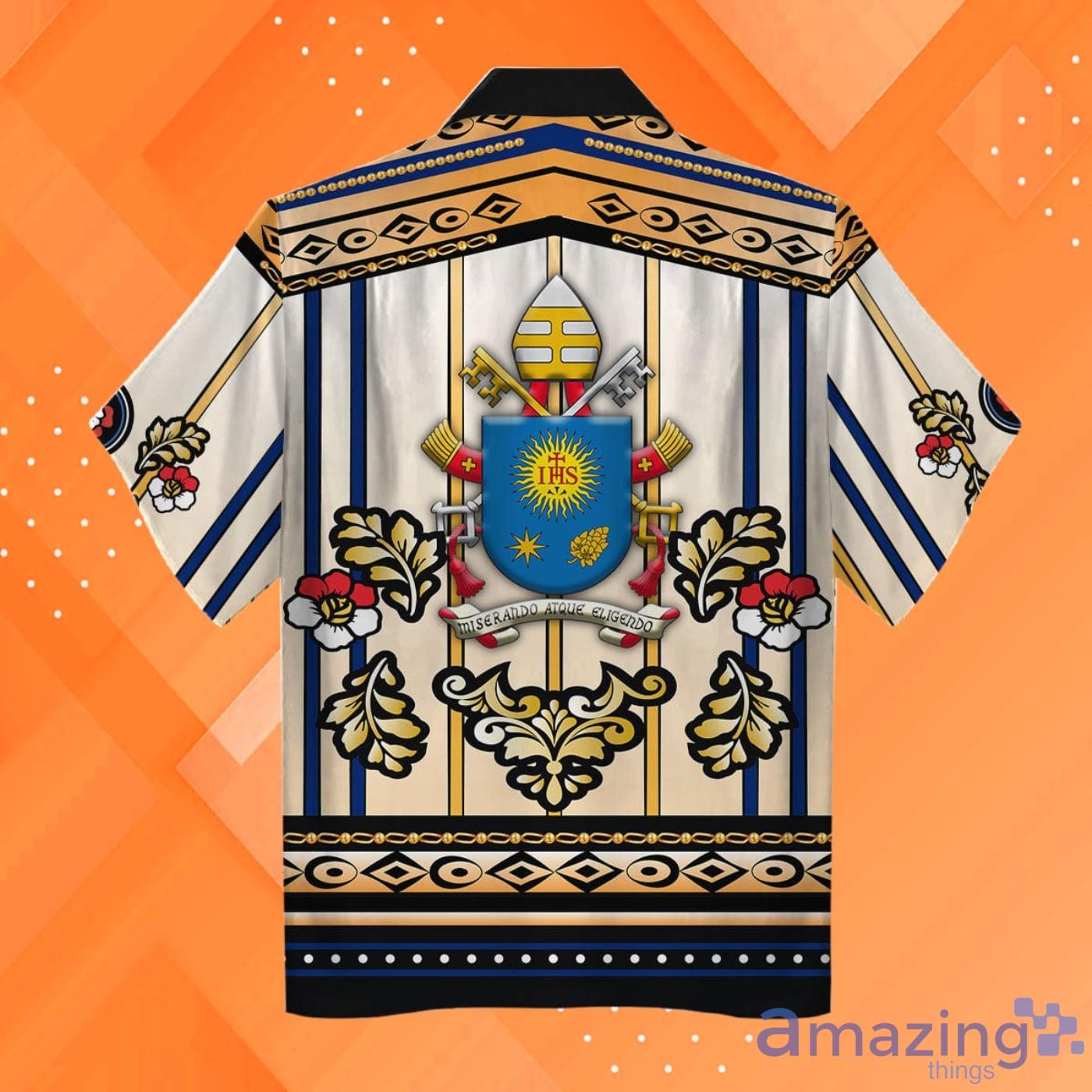 Pope Francis Staine Hawaiian Shirt image Pope Francis Staine Hawaiian Shirt Product Photo 2