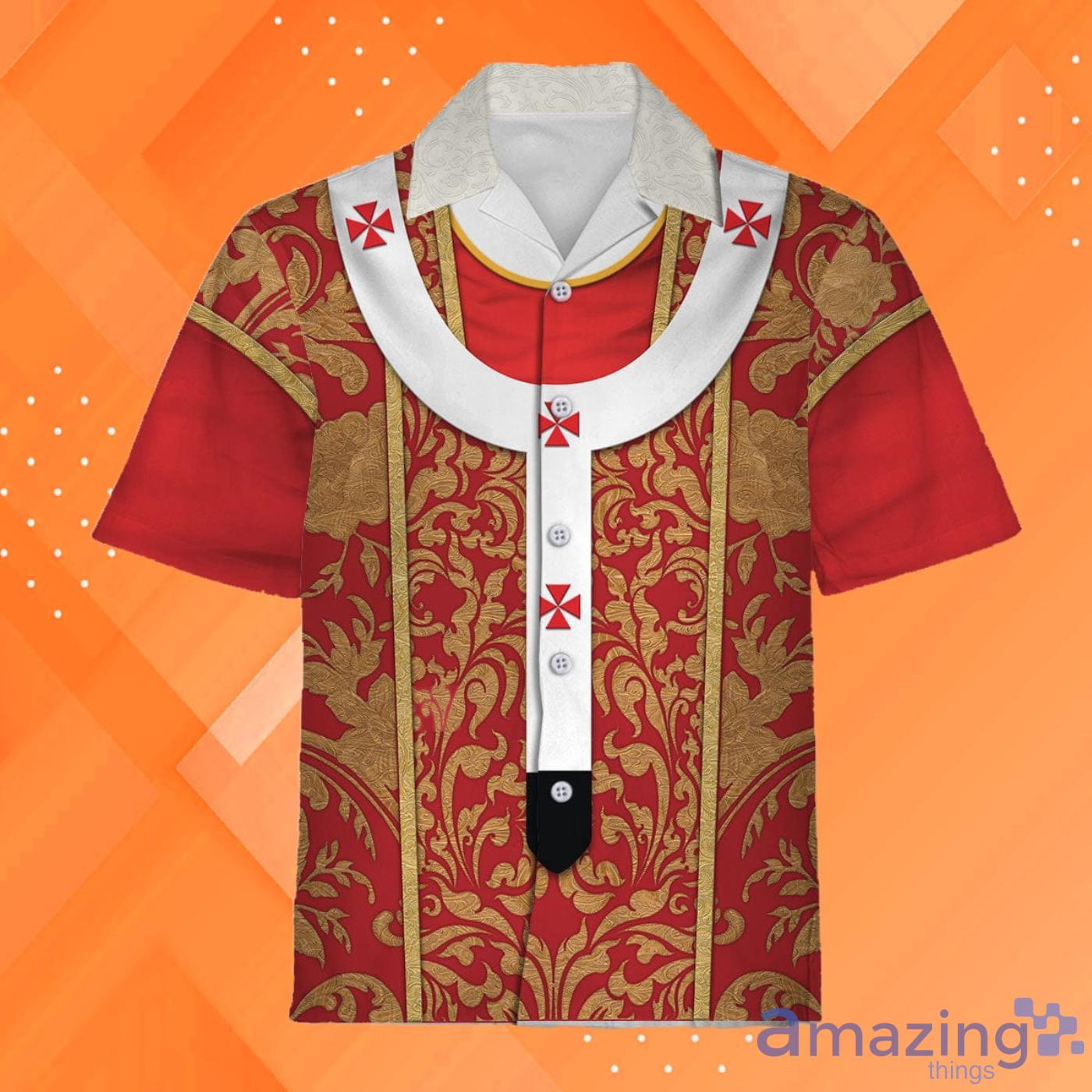 Pope John Paul II All over Print Hawaiian Shirt Product Photo 1 Pope John Paul II All over Print Hawaiian Shirt Product Photo 1