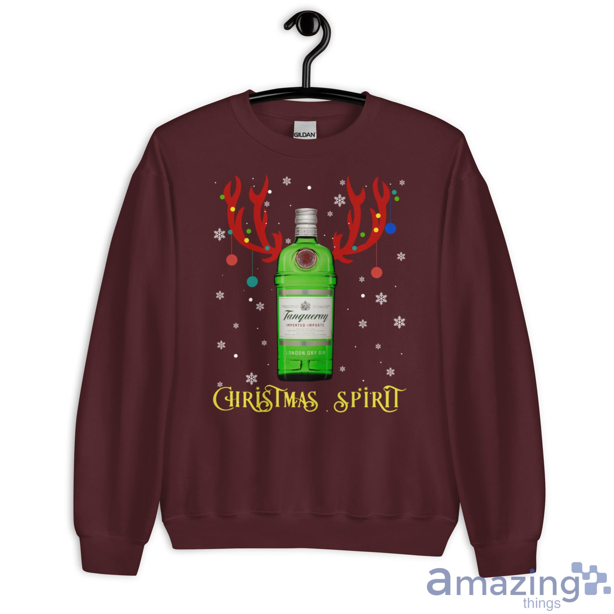 Reindeer Tanqueray Gin Christmas Spirit Christmas Shirt - G180 Unisex Heavy Blend Crewneck Sweatshirt-2