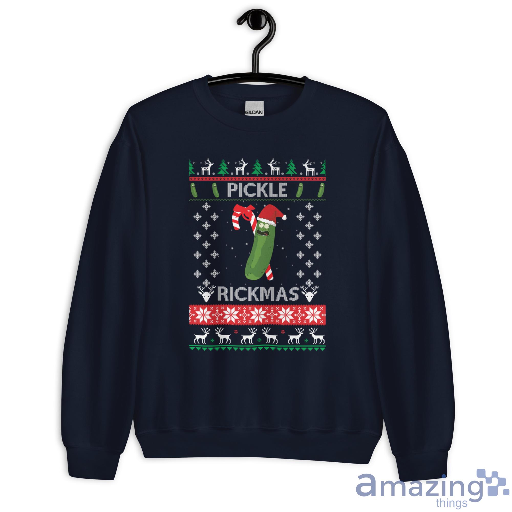 Rick and Morty Christmas Sweater Pickle Rickmas Christmas Sweatshirt - G180 Unisex Heavy Blend Crewneck Sweatshirt-1