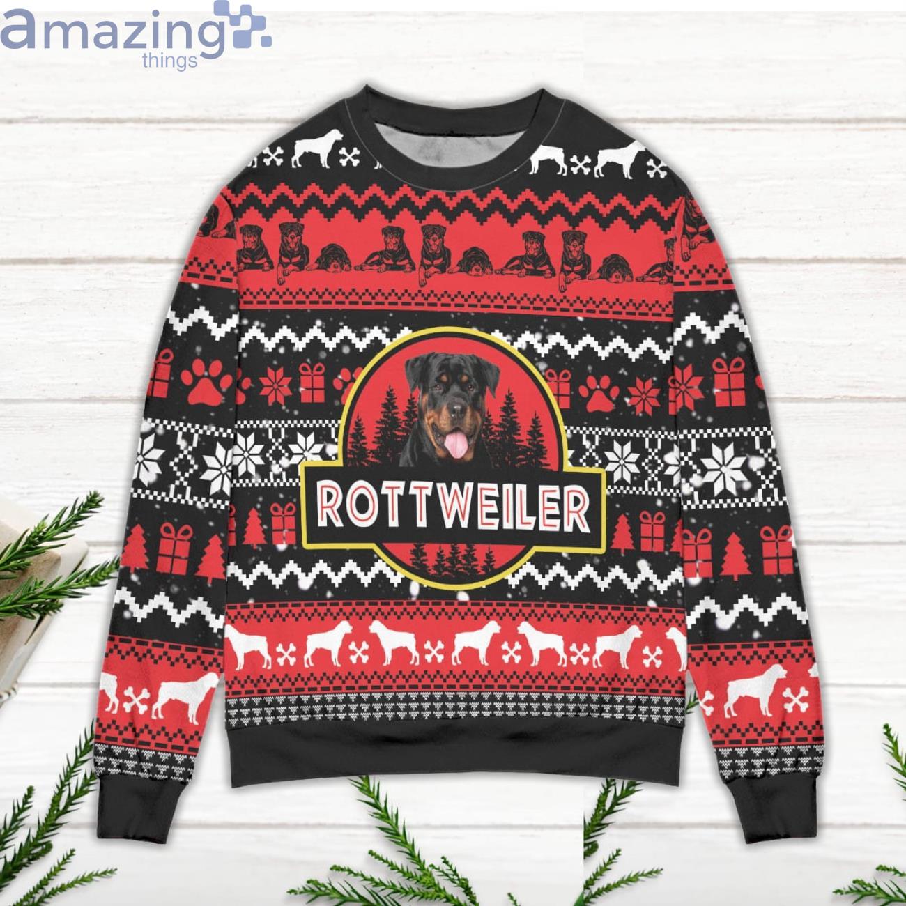 rottweiler christmas sweater