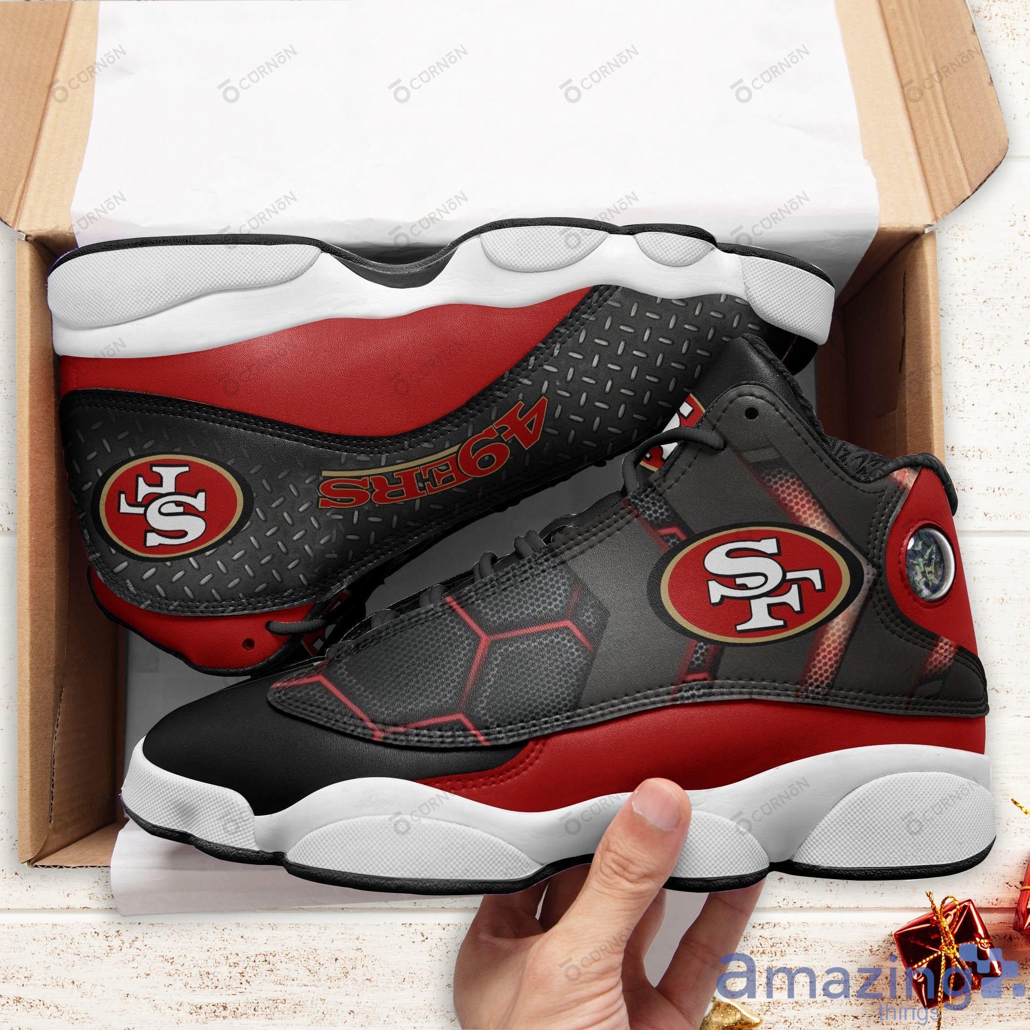 San Francisco 49ers Red Camouflage Custom Air Jordan 4 Sneaker -  Reallgraphics