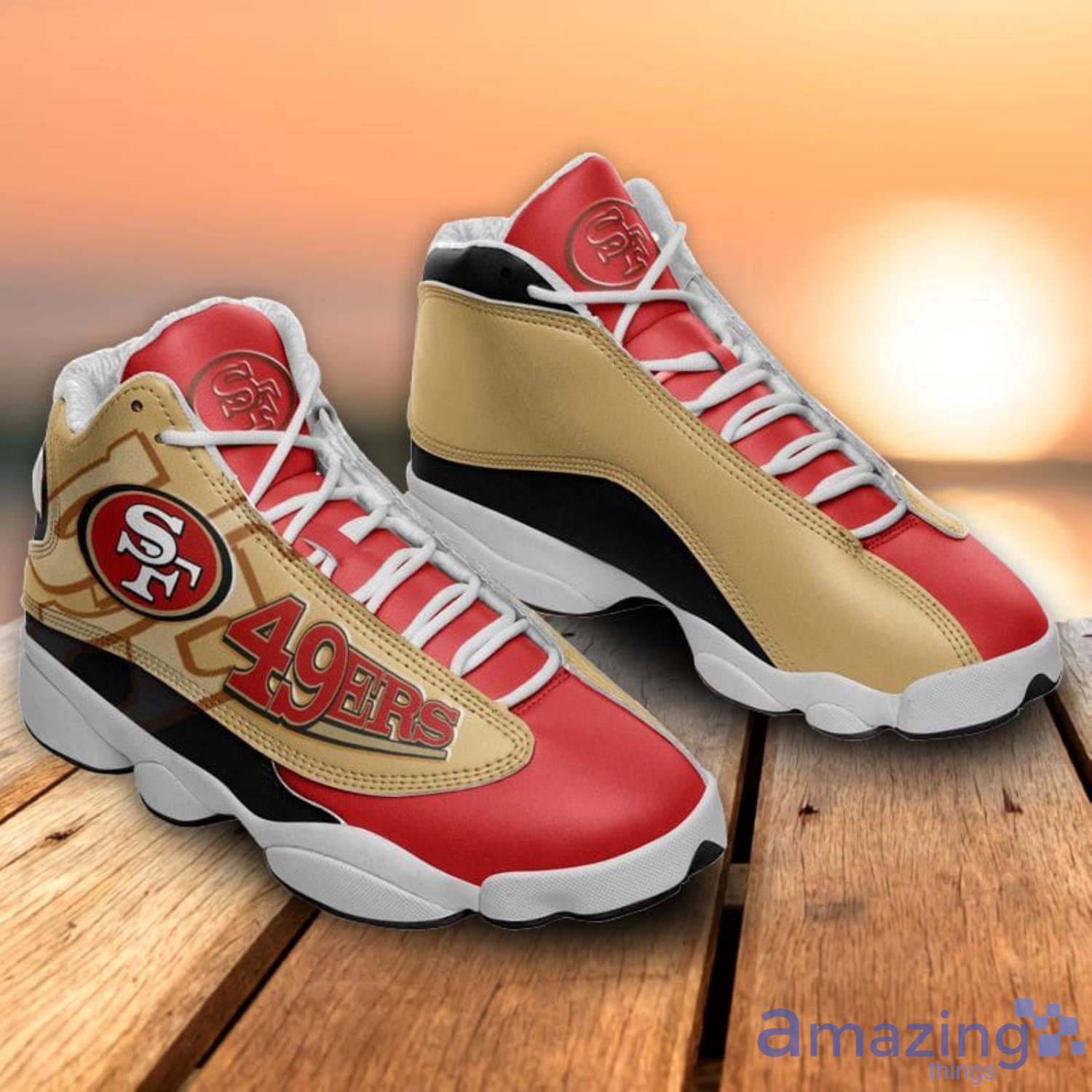 San Francisco 49ers Red Camouflage Custom Air Jordan 4 Sneaker -  Reallgraphics