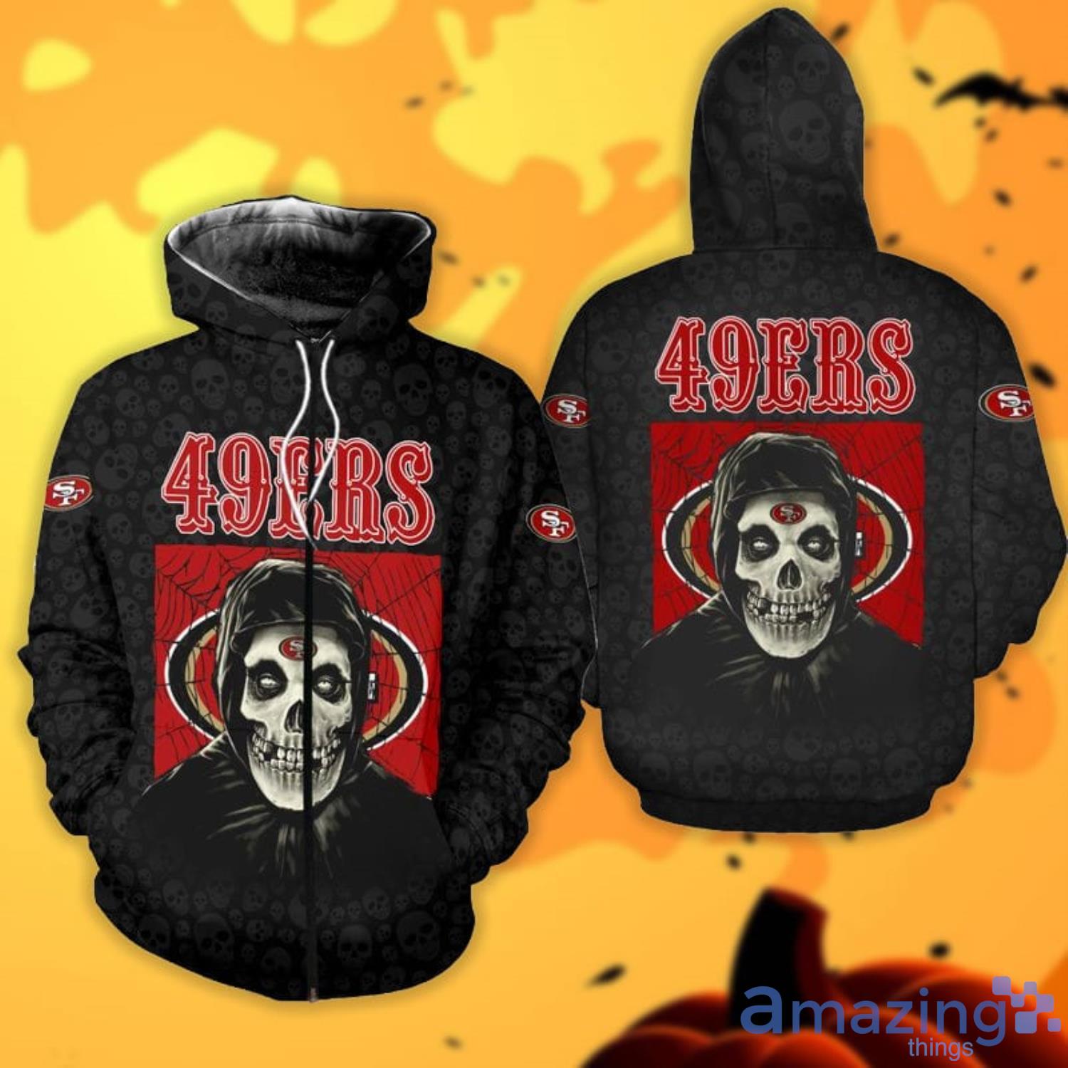 San Francisco 49ers Scary Face Halloween Jersey Hoodie, T-shirt