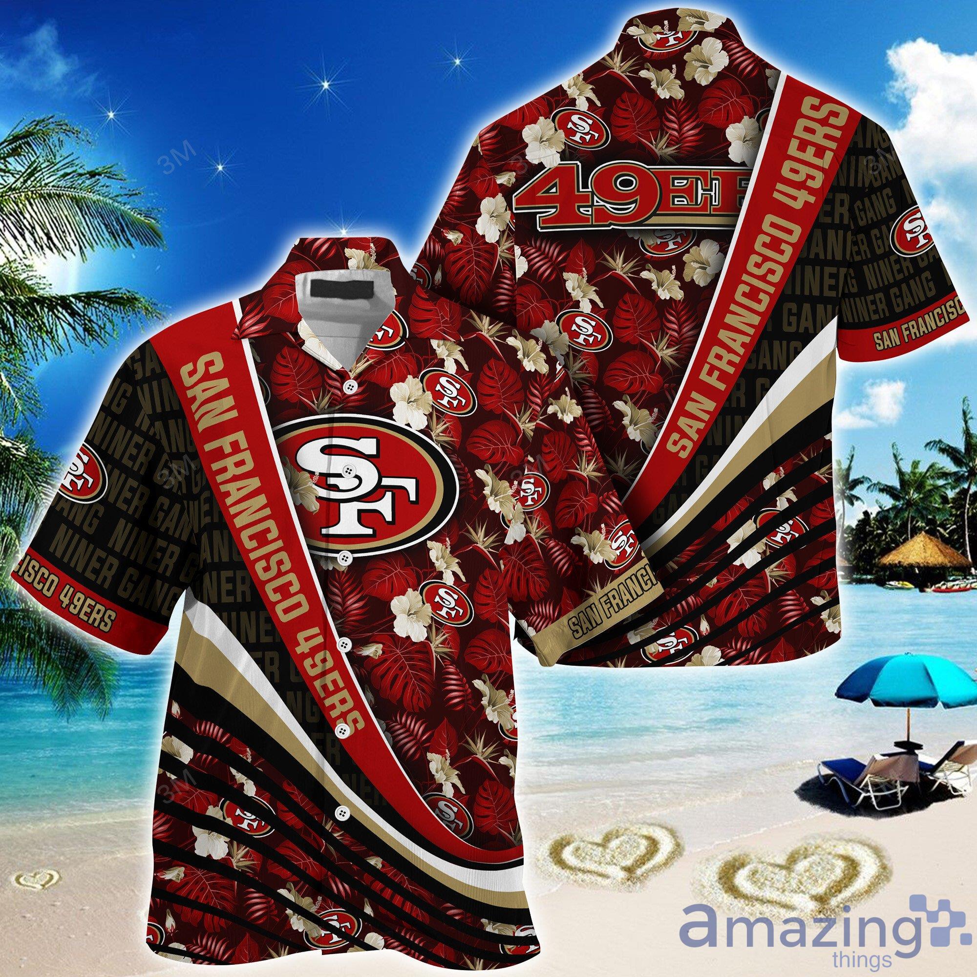 San Francisco 49ers NFL Tropical Flowers Hawaiian Shirt - T-shirts Low Price