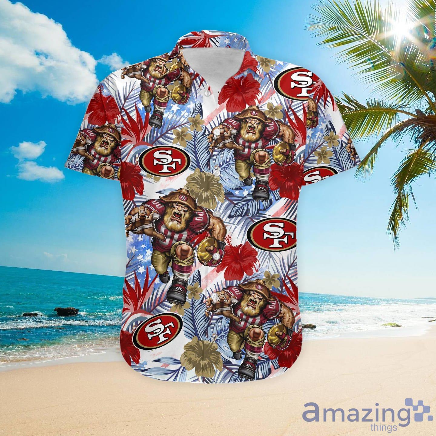 Tropical Flowers San Francisco 49ers Floral Hawaiian Shirt - Lelemoon