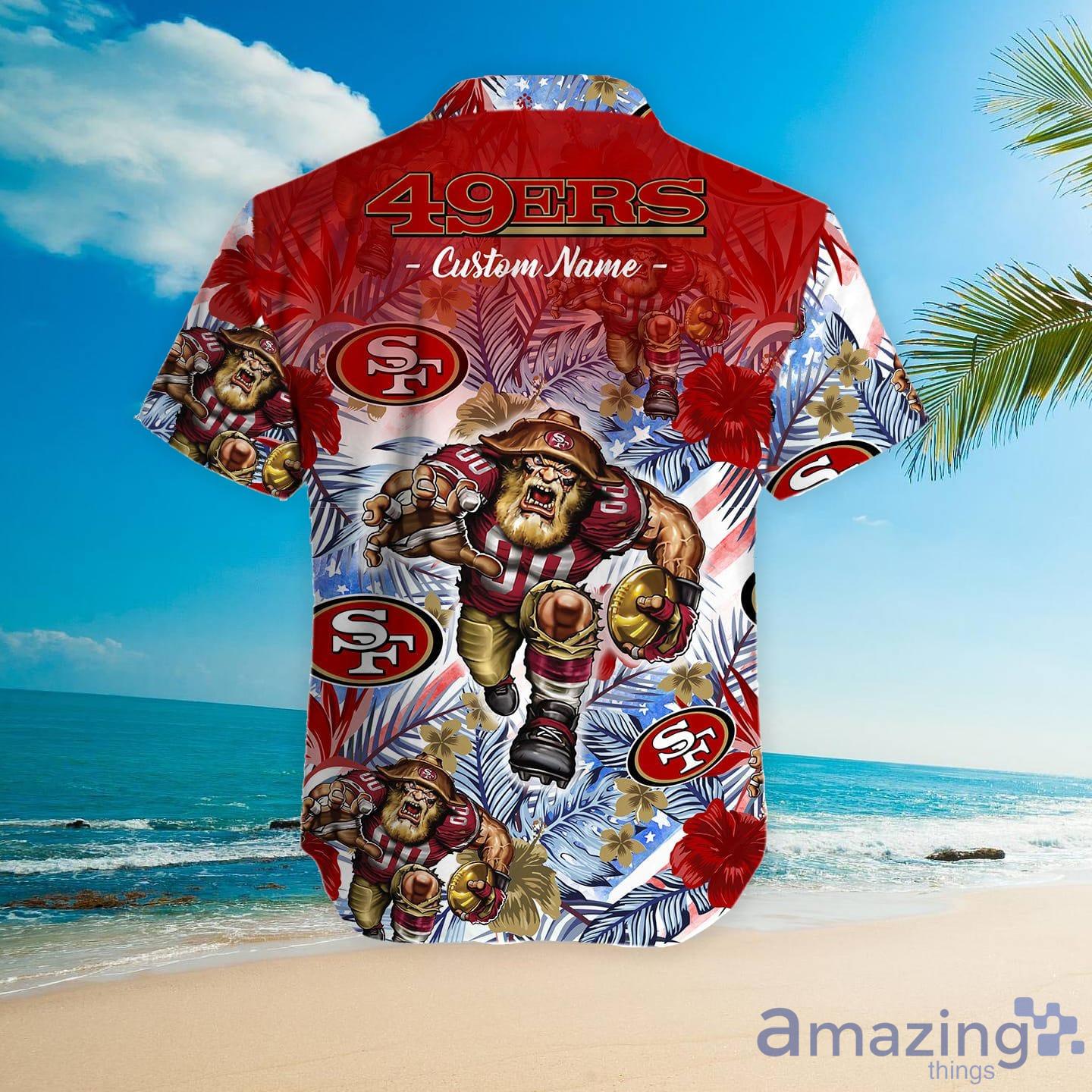 Tropical Flowers San Francisco 49ers Floral Hawaiian Shirt - Lelemoon