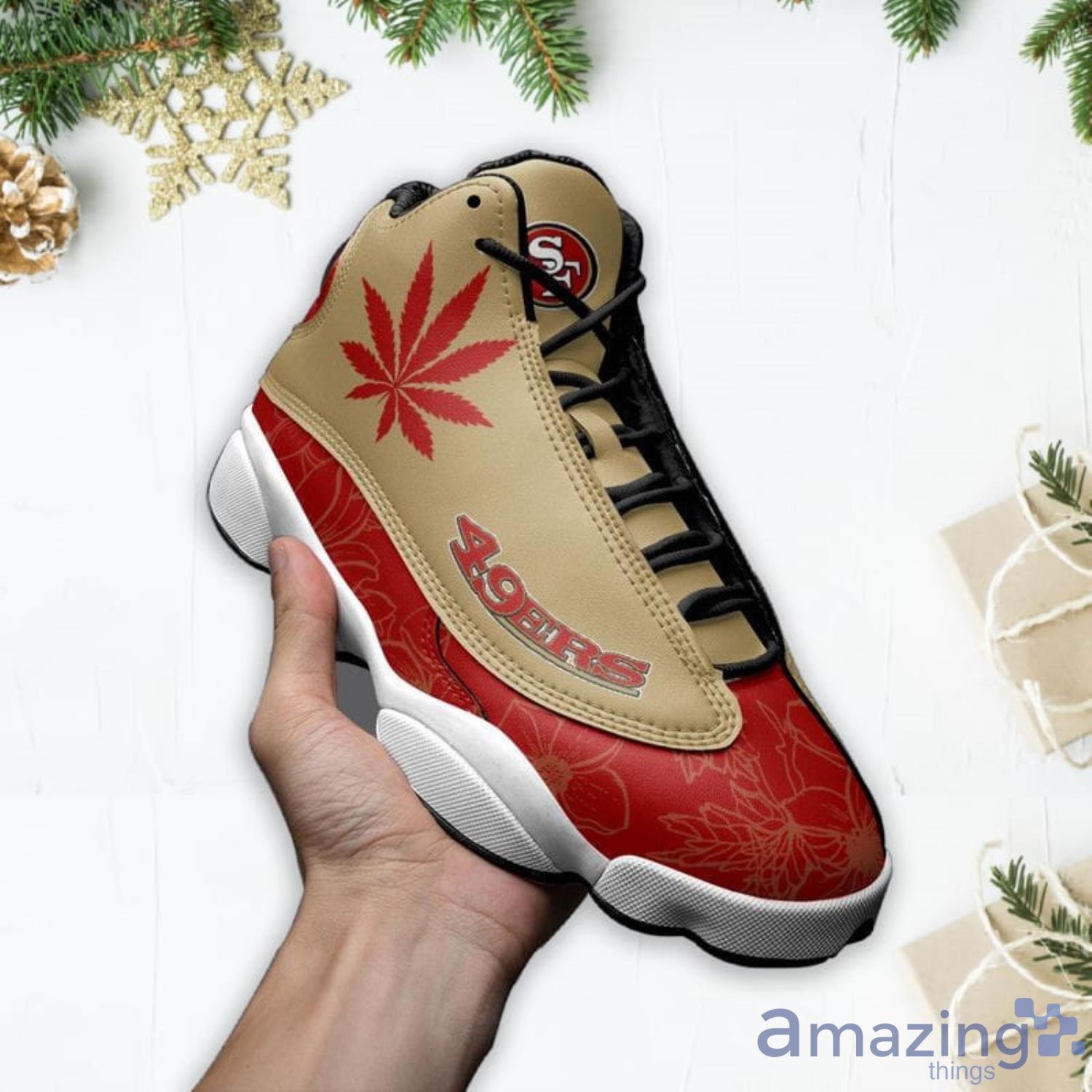 San Francisco 49ers Fans Custom Name Air Jordan 13 Sneaker Shoes –