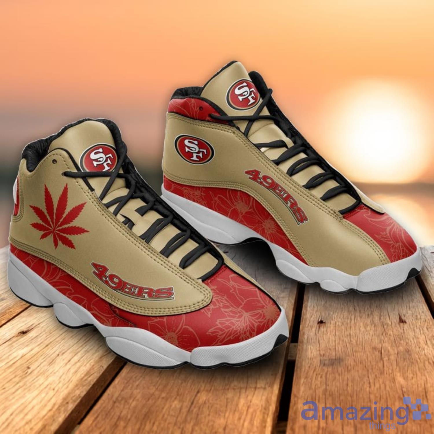 San Francisco 49ers Weed Air Jordan 13 Shoes For Fans
