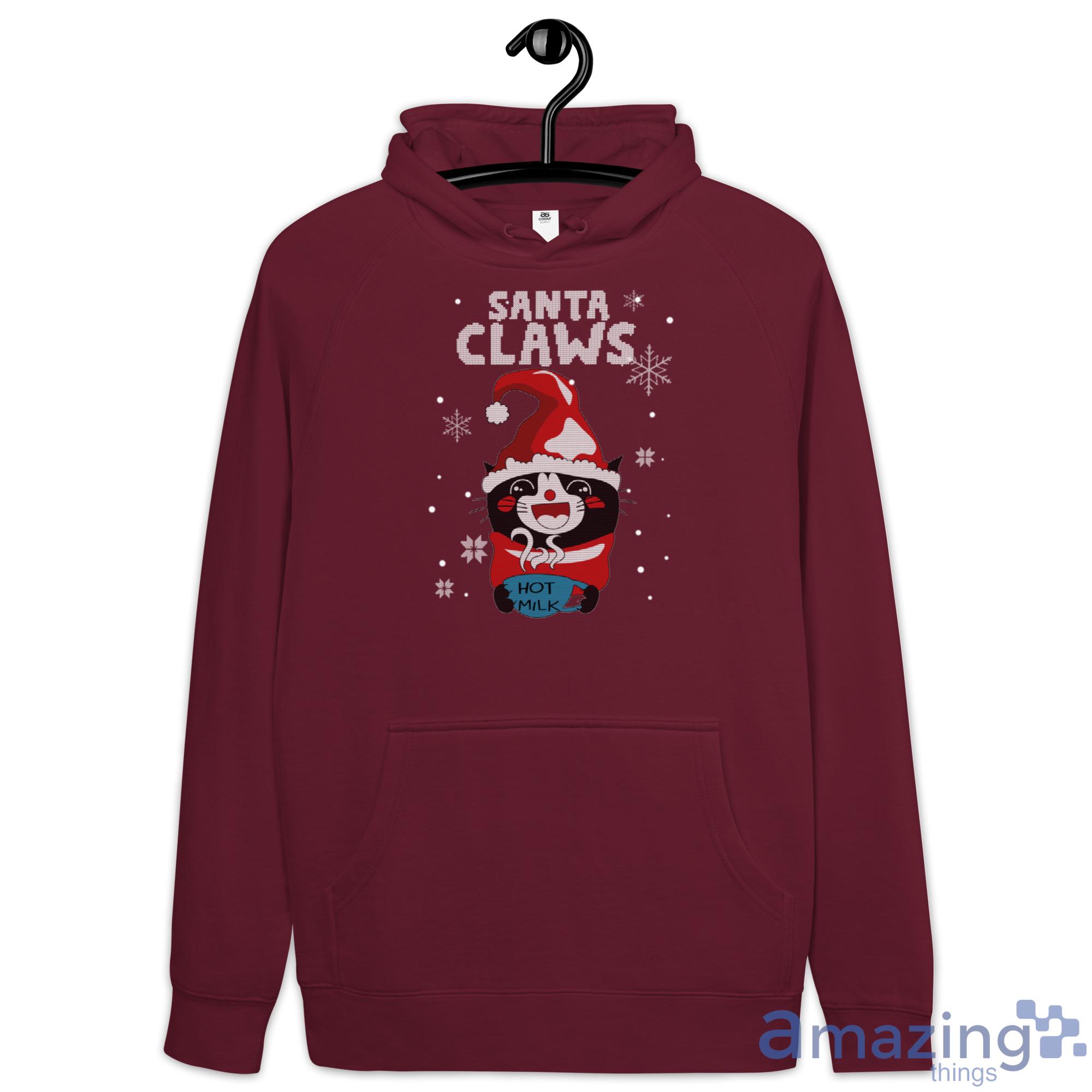 Santa Claws Ugly Christmas Sweater Kids Sweatshirt Purry Cat Long Sleeve T-Shirt 