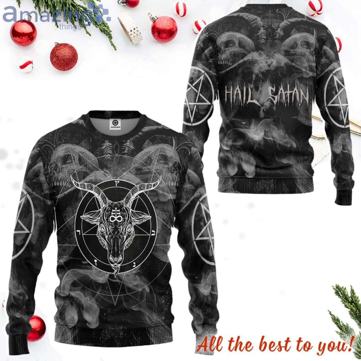 Satanic Not Today Jesus All Over Print 3D Sweater Product Photo 1