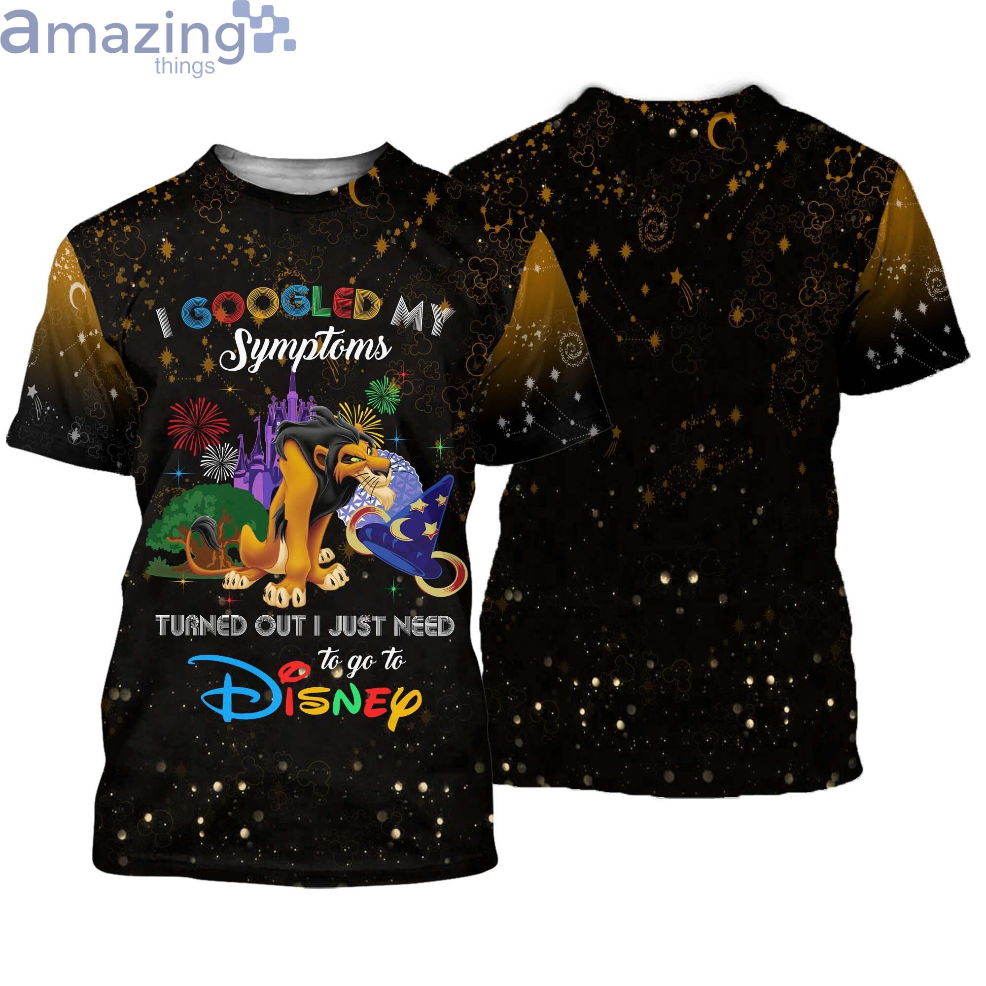 Scar Lion King Quotes Orange Black Pattern Disney Cartoon 3D T-Shirt Product Photo 1