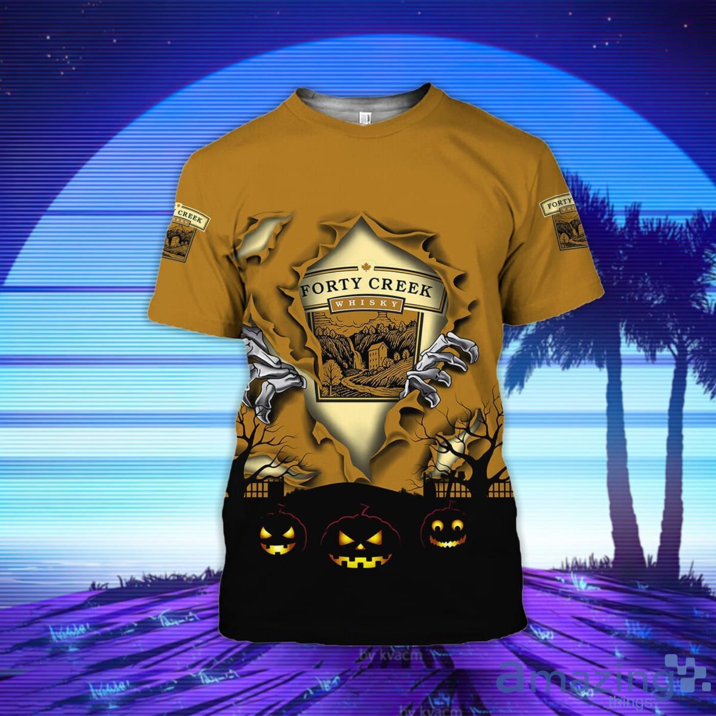 Scary Night Halloween Forty Creek Whisky 3D T-Shirt Product Photo 1